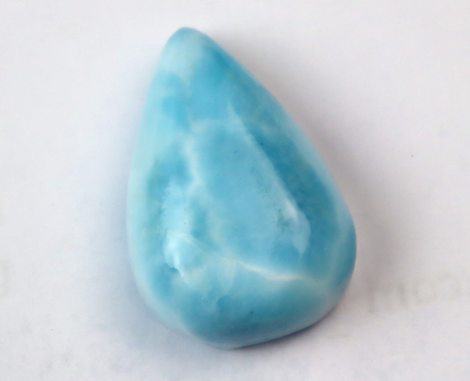 Exquisite Dominican Natural Sky Blue Larimar Teardrop Cabochon 24mm – photo 4
