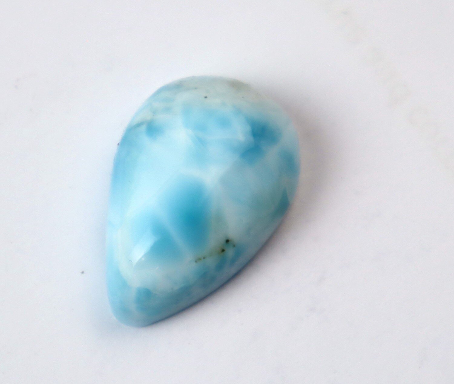 Lovely Natural Sky Blue Larimar Teardrop Cabochon 25mm – photo 4
