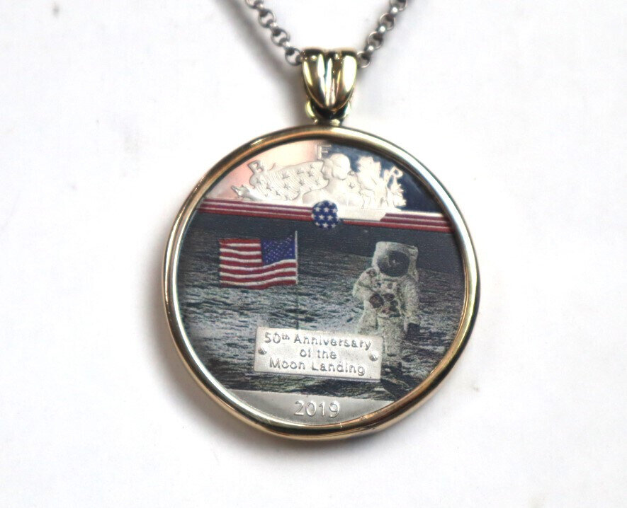 50th Anniversary of The Moon Landing 2019 Commemorative Coin Pendant 42mm – photo 4