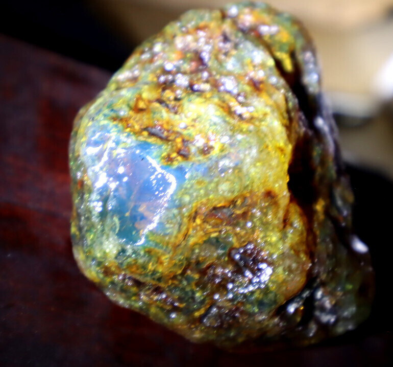 Outstanding Natural Dominican Clear Yellow Blue Amber Rough Specimen 62mm 66g – photo 8