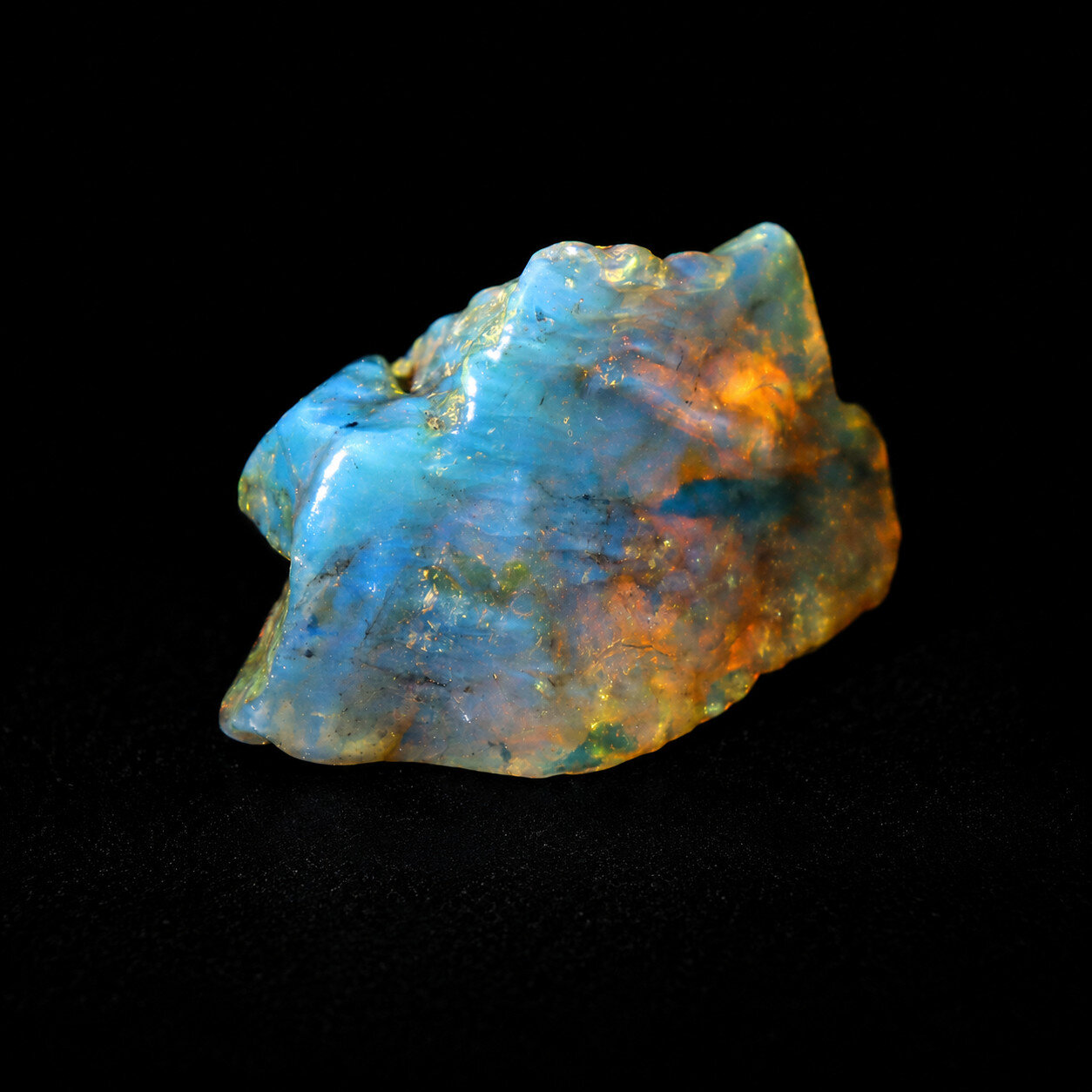 Fine Rare Deep Blue Dominican Amber Rough Specimen Chunk 44mm 12.7g – photo 6