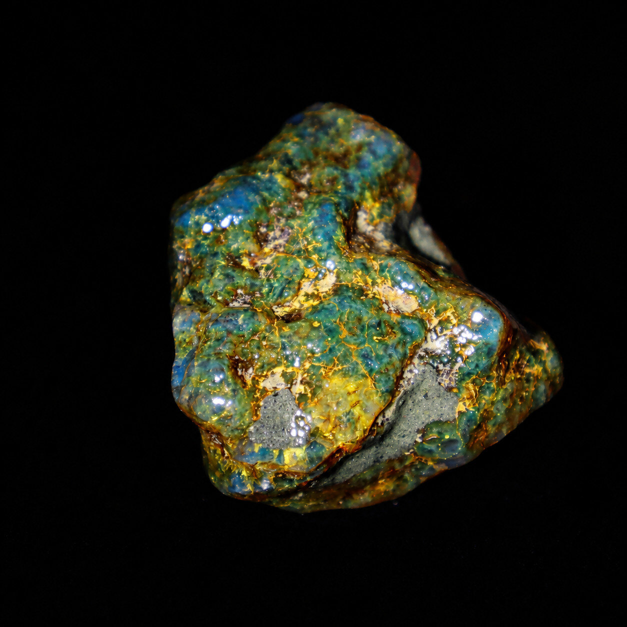 Polished Statement Green Blue Dominican Amber Rough Specimen Chunk 60mm 42g – photo 11