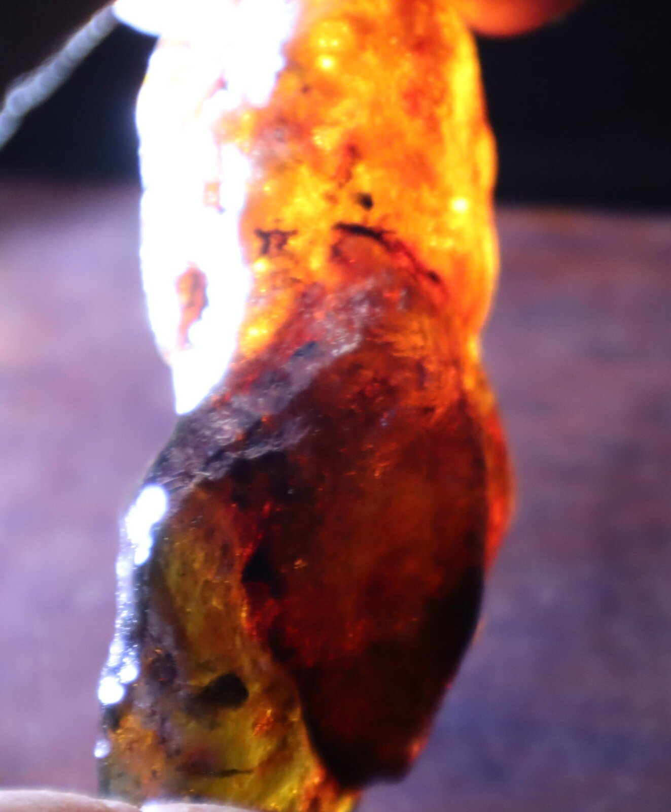 Exquisite Natural Dominican Clear Volcanic Blue Amber Rough Specimen 70mm 30g – photo 11