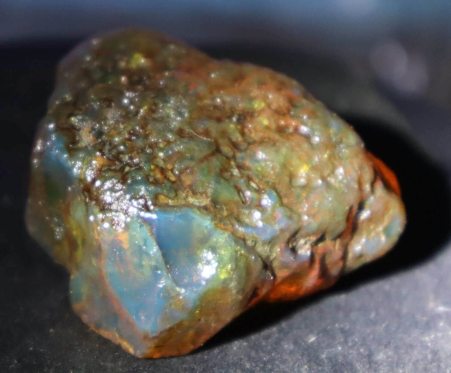 Impressive Natural Dominican Clear Sky Blue Amber Rough Specimen 49mm 26.9g – photo 8