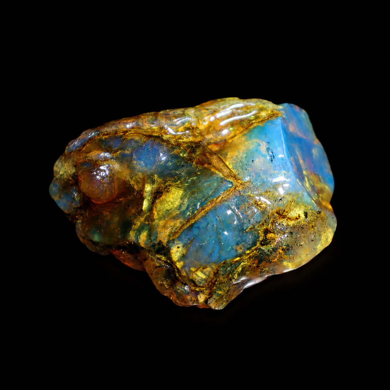 Statement Gift Sky Blue Dominican Amber Rough Specimen Chunk 41mm 10.4g – photo 4