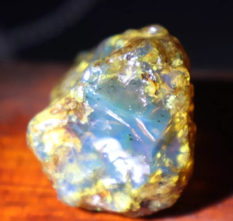 Natural Dominican Crystal Clear Sky Blue Amber Rough Specimen 42mm 14.3g – photo 5