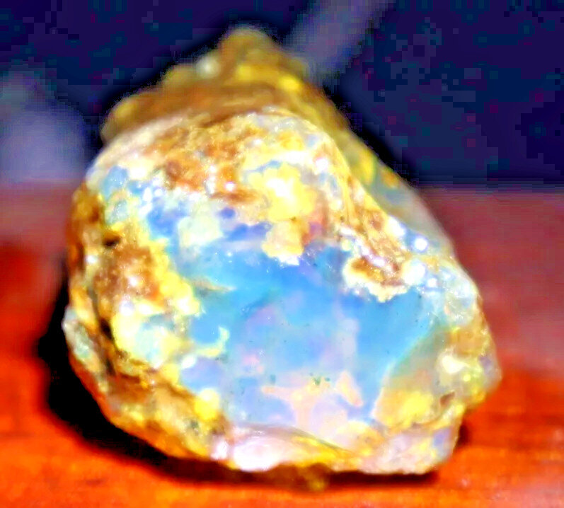 Natural Dominican Crystal Clear Sky Blue Amber Rough Specimen 42mm 14.3g – photo 6