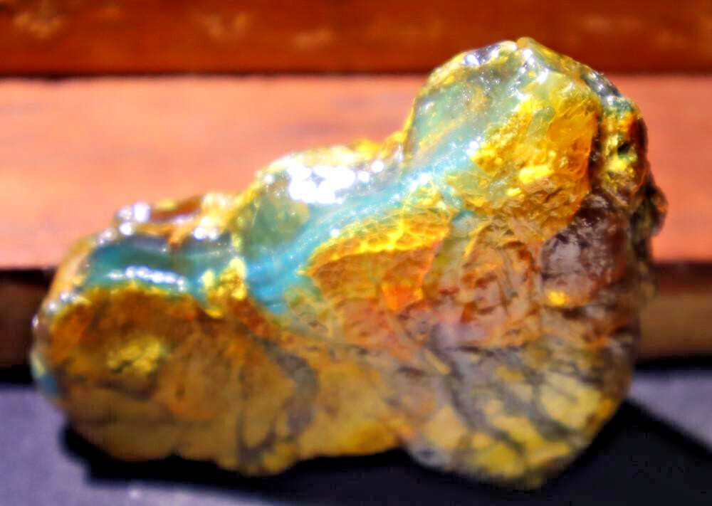 Natural Dominican Clear Green Blue Amber Rough Specimen 65mm 20g – photo 9