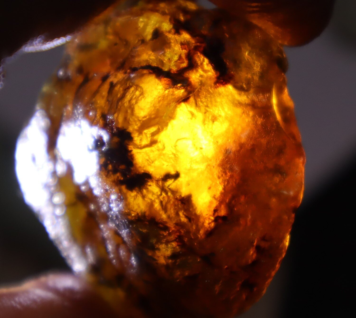 Lovely Natural Dominican Clear Green Blue Amber Rough Specimen 45mm 22g – photo 6