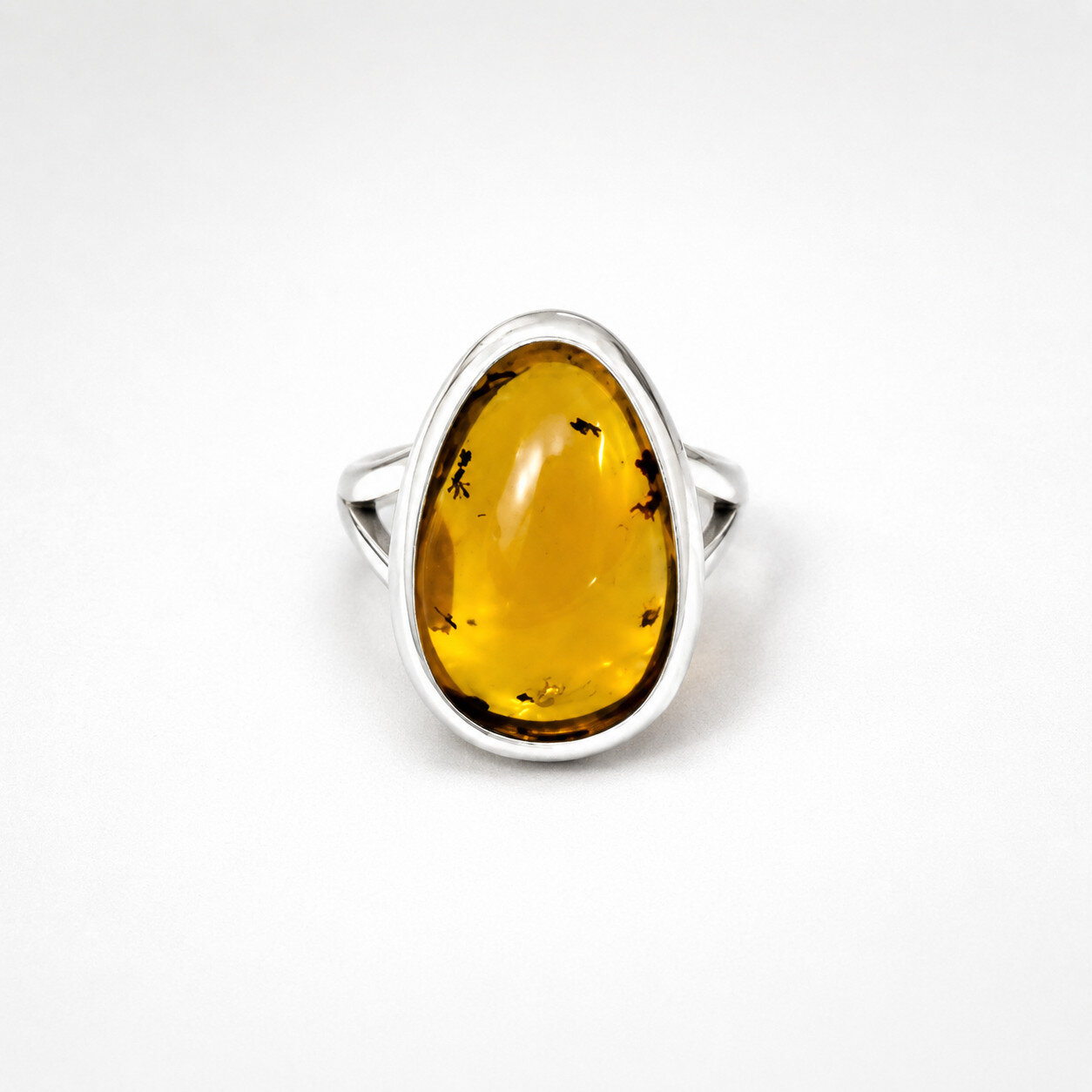 Unique Premium Orange Green Amber 925 Sterling Silver l Ring US#5 free resize – photo 4