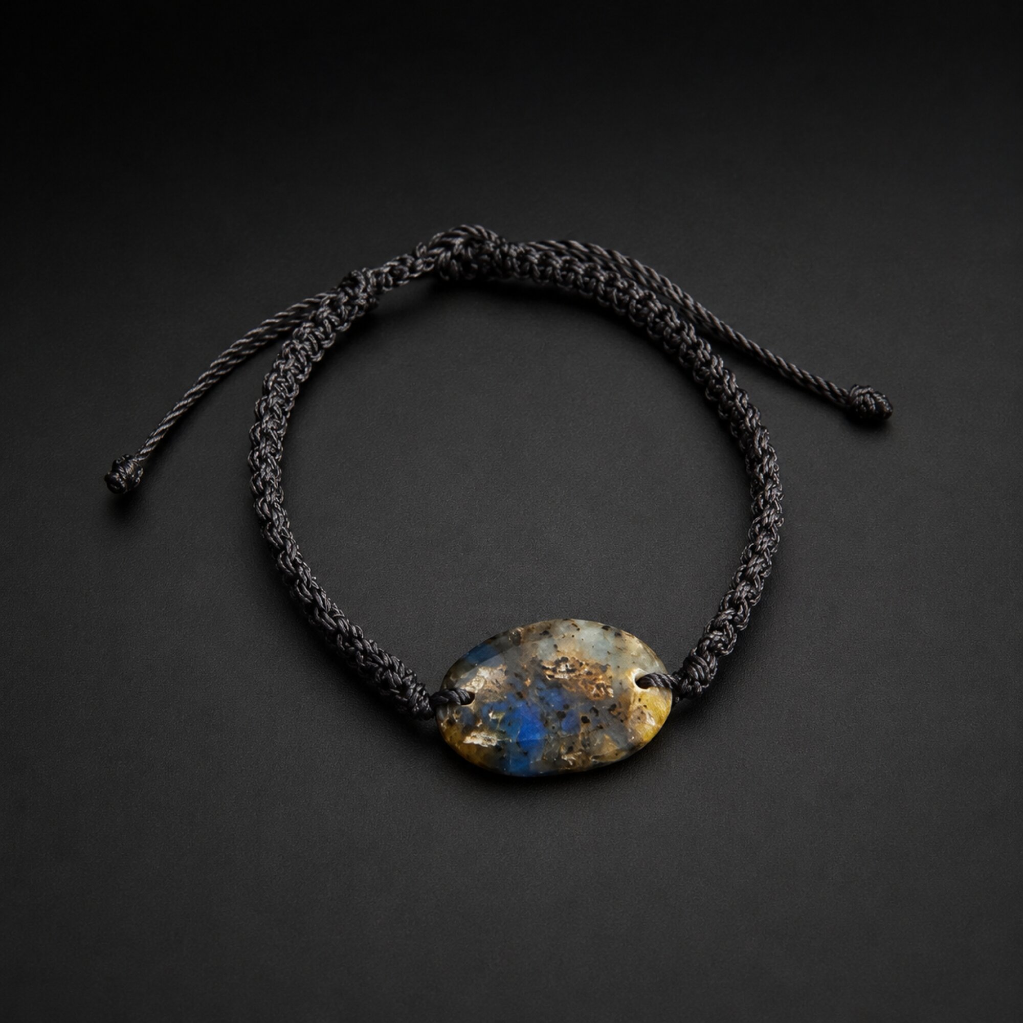 Artisan Crafted Translucent Dark Blue Dominican Amber Bracelet – photo 2