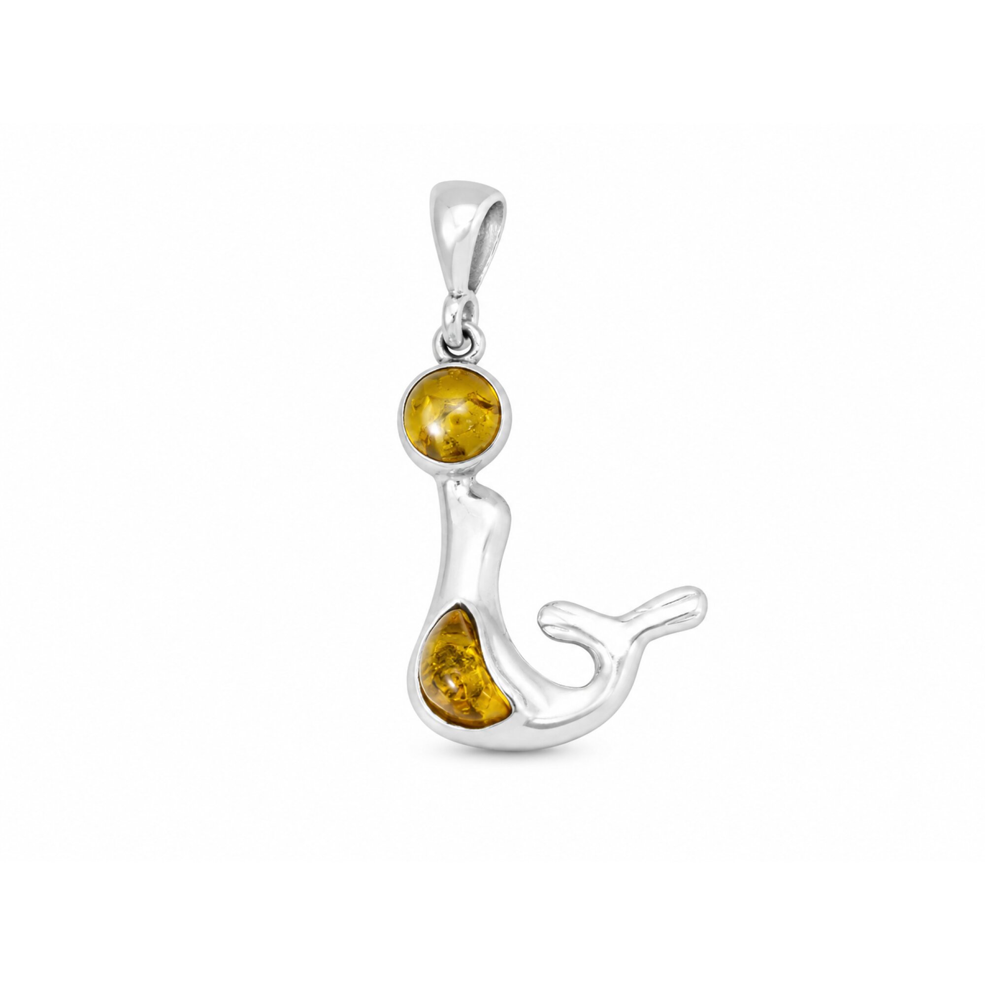 Chic Clear Yellow Dominican Amber 925 Sterling Silver Pendant 41mm – photo 2