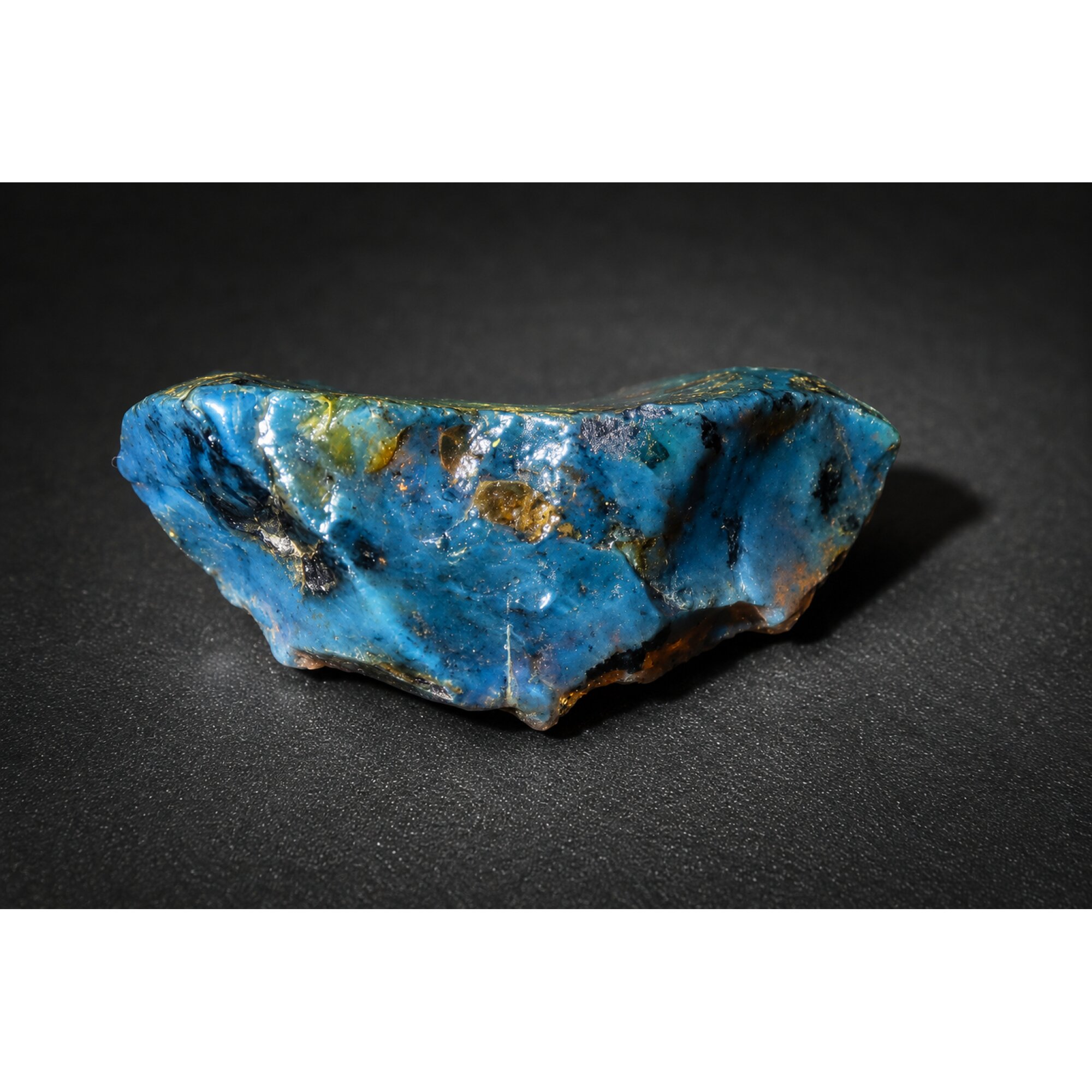 Translucent deep blue Natural Dominican Amber rough Specimen 55 mm – photo 4