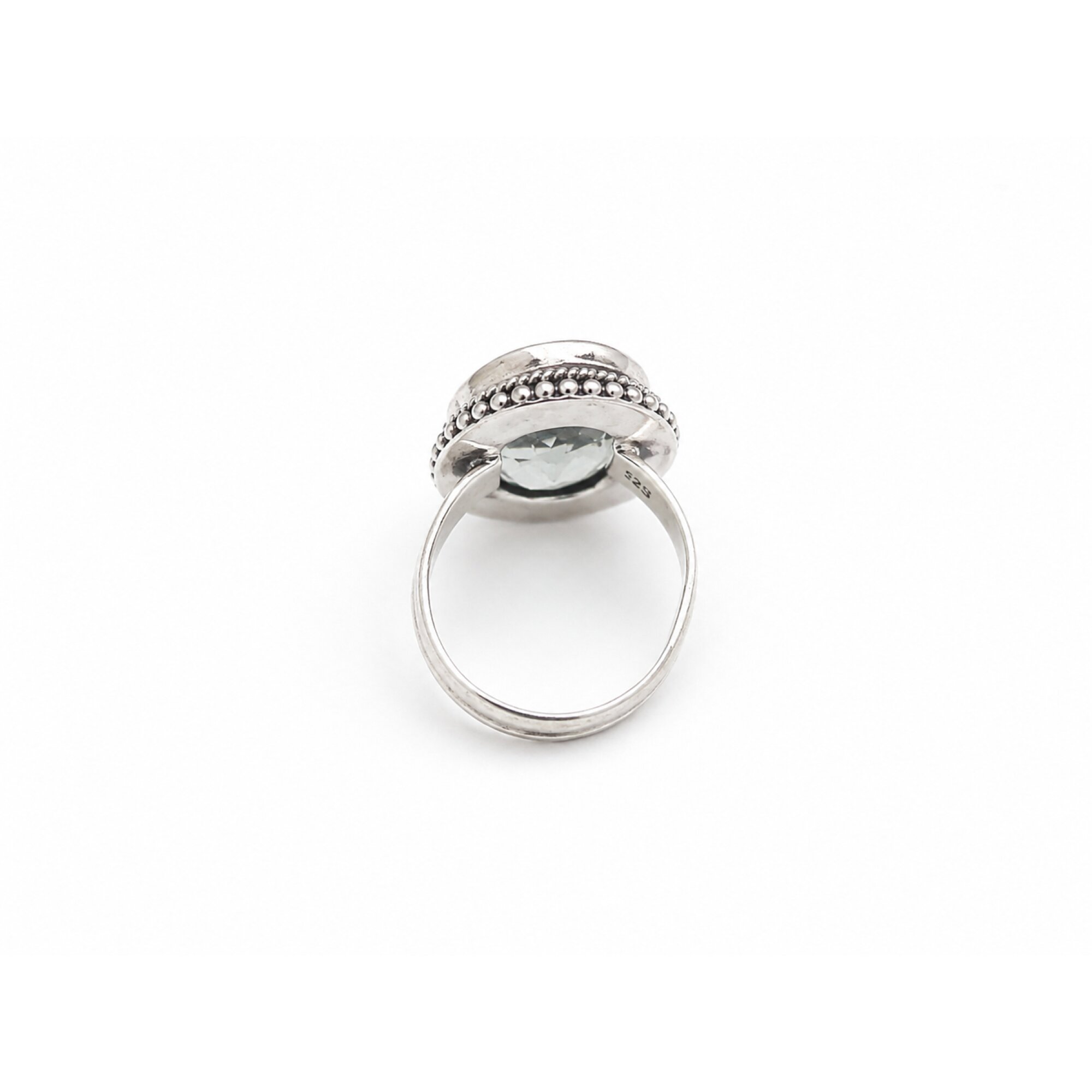 Clear green Natural Amethyst Prasiolite oval 925 Sterling Silver Ring Size 5.00 – photo 6