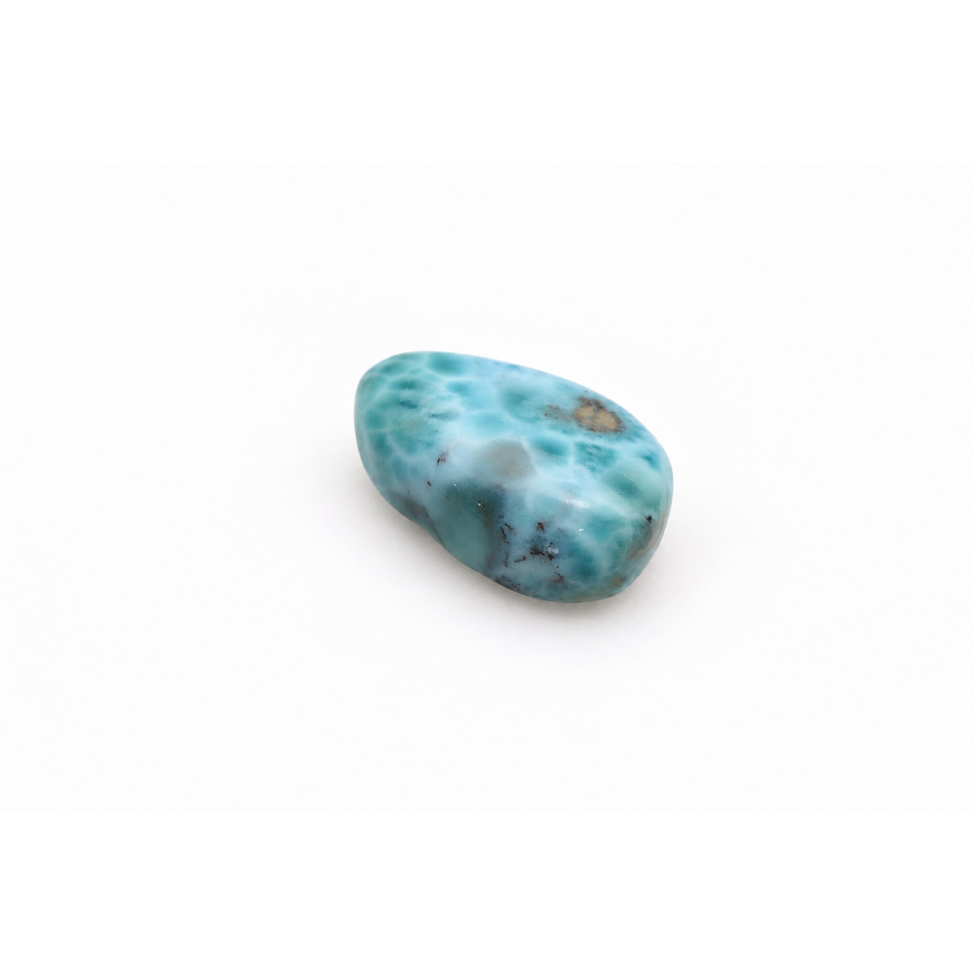 light blue Natural Dominican Larimar pear Polished Stone 29 mm – photo 3