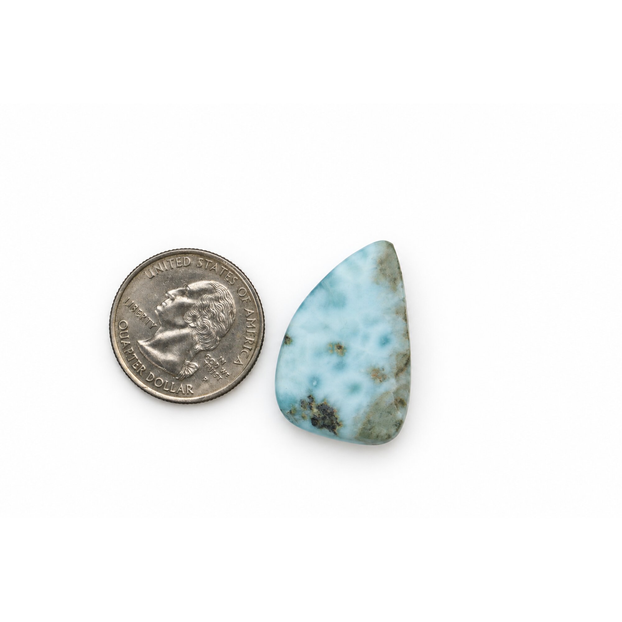 Handmade Polished Larimar 31mm – photo 2
