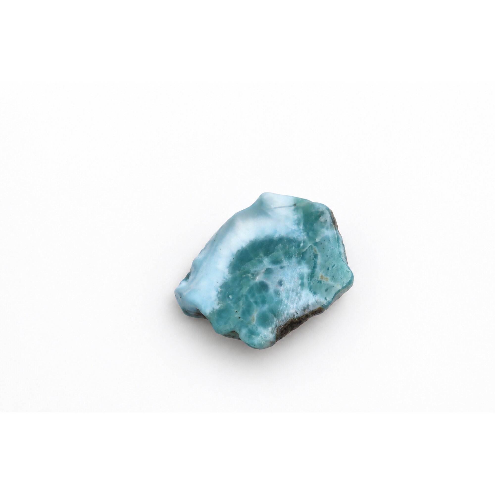 Untreated green blue rough Dominican Larimar 39mm – photo 2