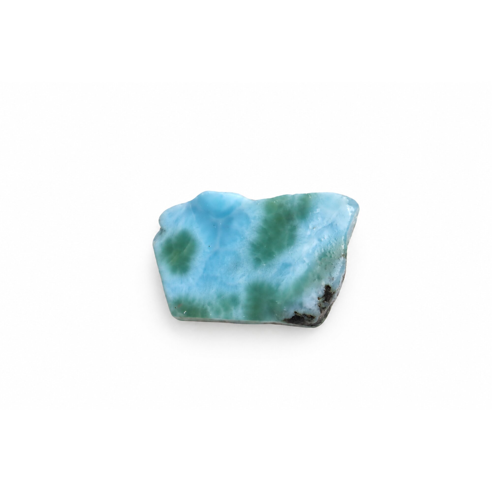 Naturally beautiful green blue rough Dominican Larimar 49mm – photo 3