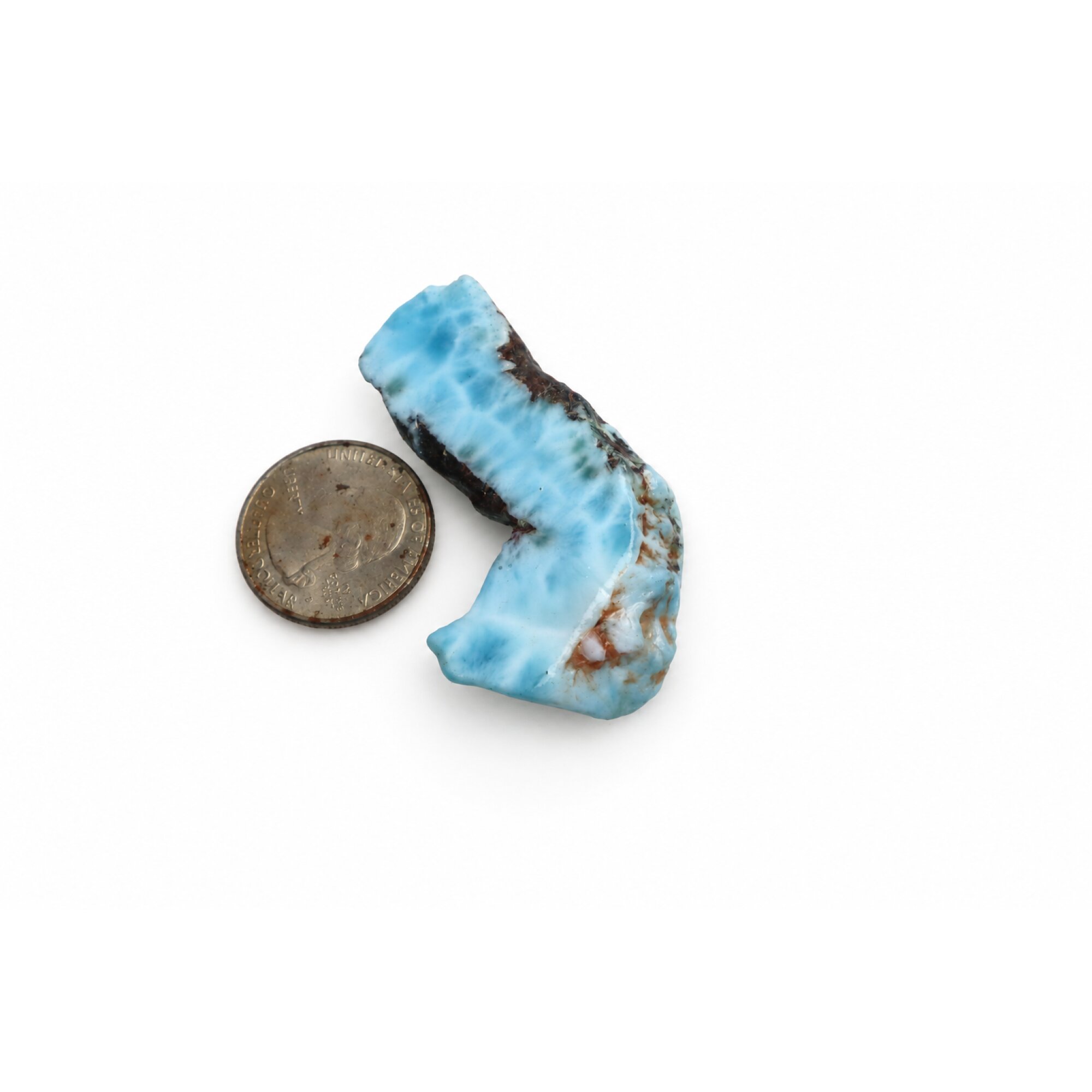 Naturally beautiful sky blue rough Dominican Larimar 61mm – photo 3