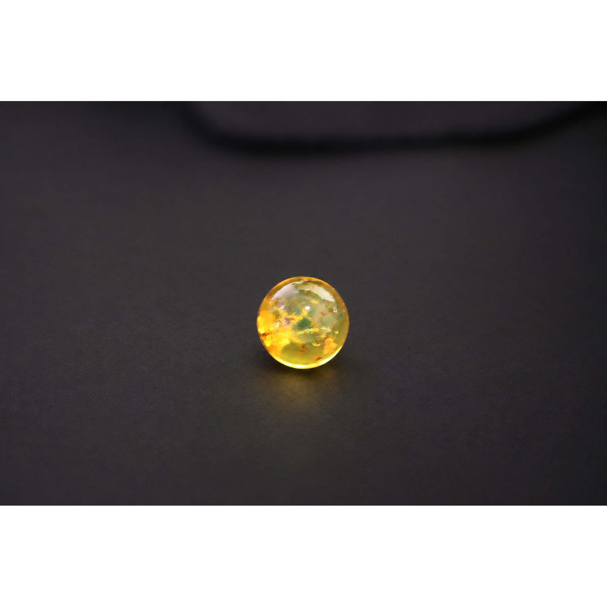 Natural green yellow Dominican amber sphere/ball 20.2mm – photo 5