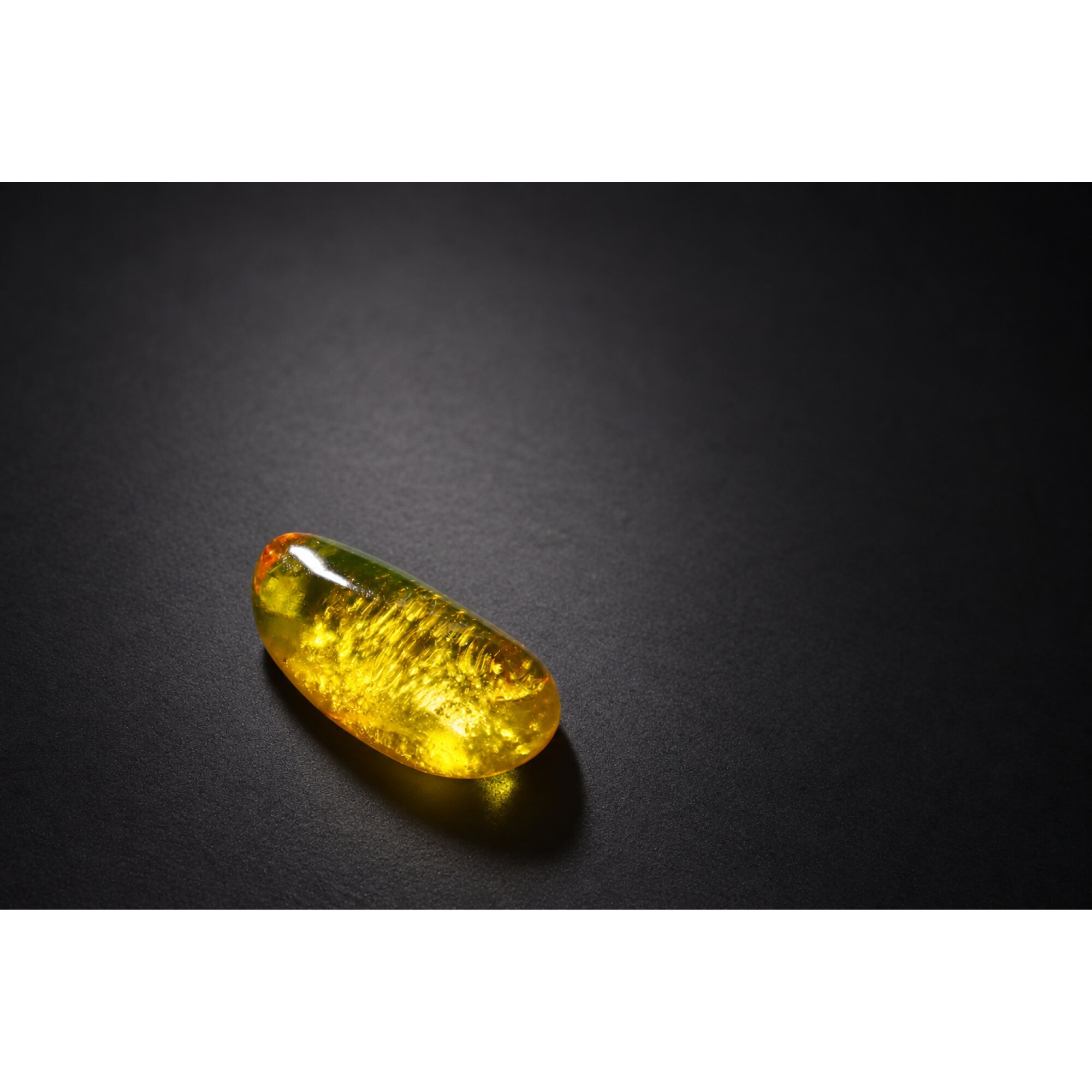 Authentic yellow Dominican amber fly insect stone 25mm – photo 6