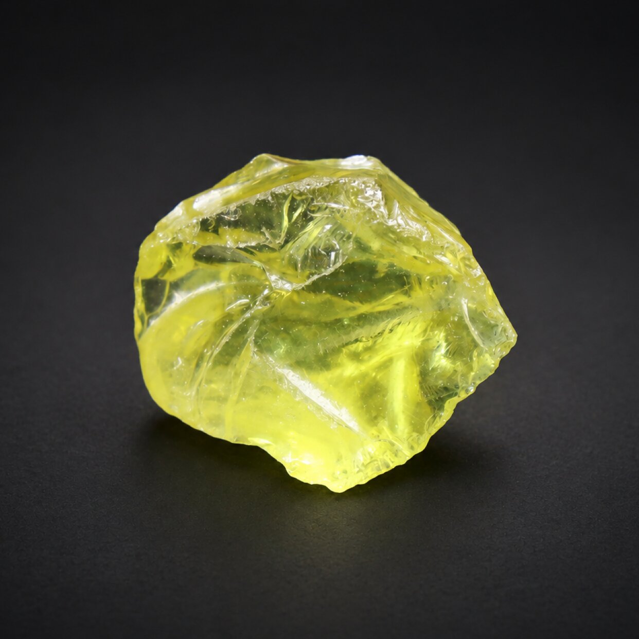Genuine yellow prasiolite / green quartz raw specimen 40mm