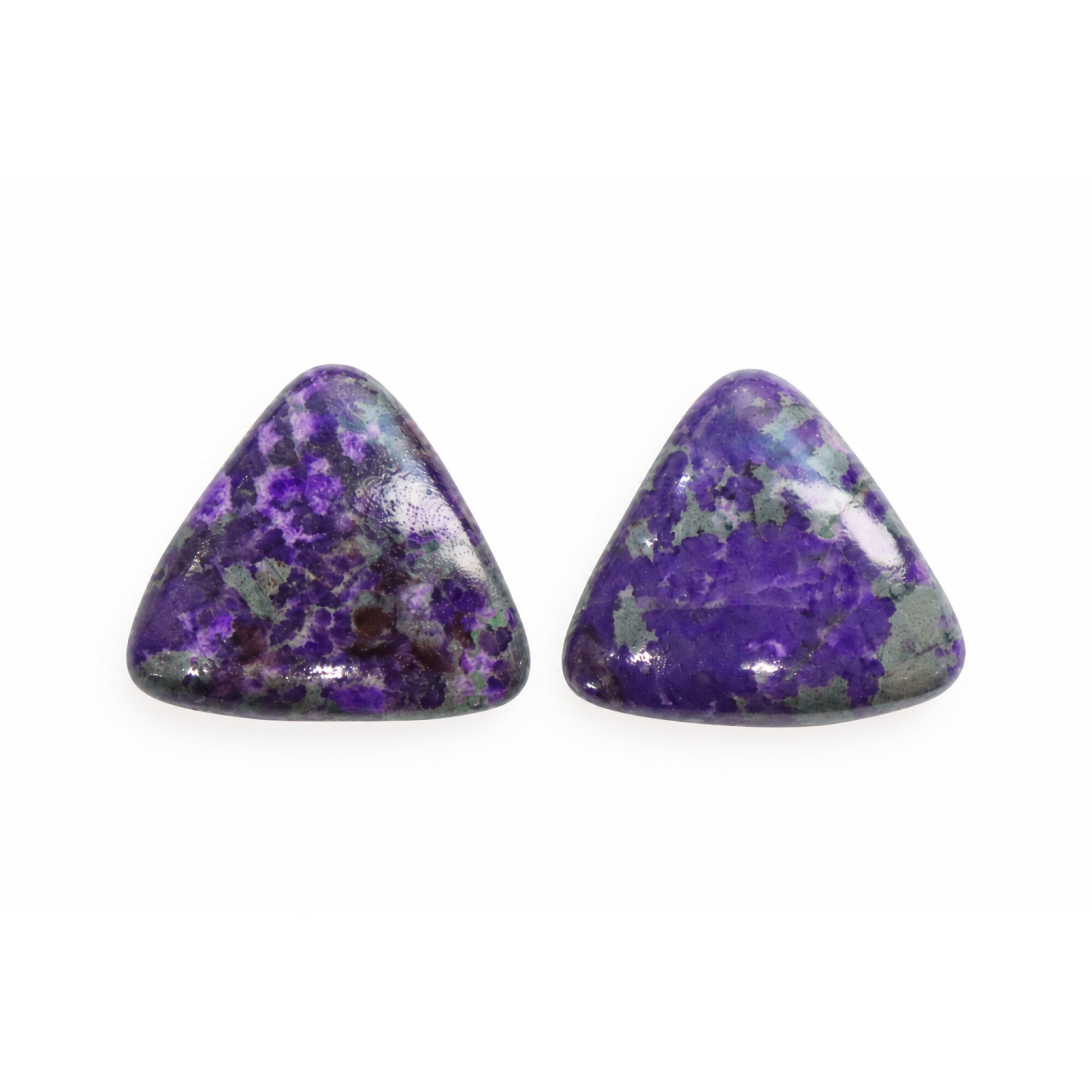 Earth mined purple sugilite matched pair 17mm – photo 2