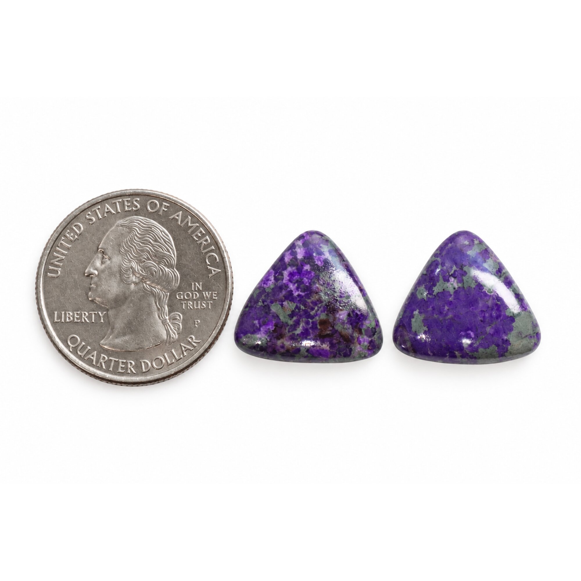Earth mined purple sugilite matched pair 17mm – photo 3