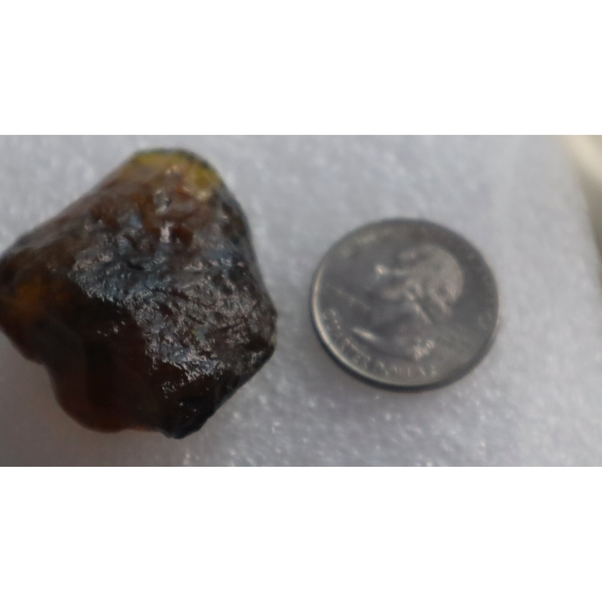 Genuine sky blue rough specimen Dominican amber 43mm – photo 10