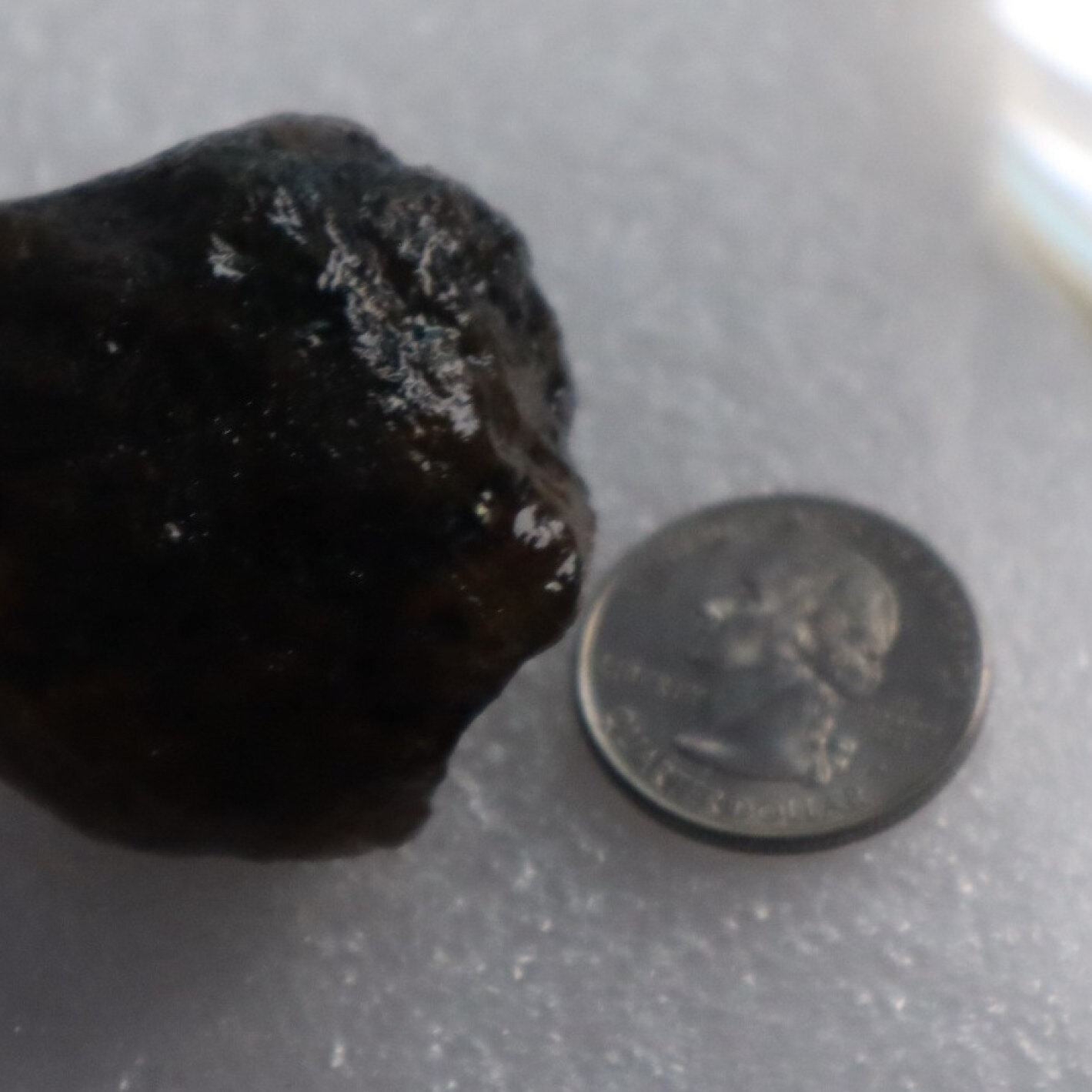 Authentic sky blue rough specimen Dominican amber 42mm – photo 4