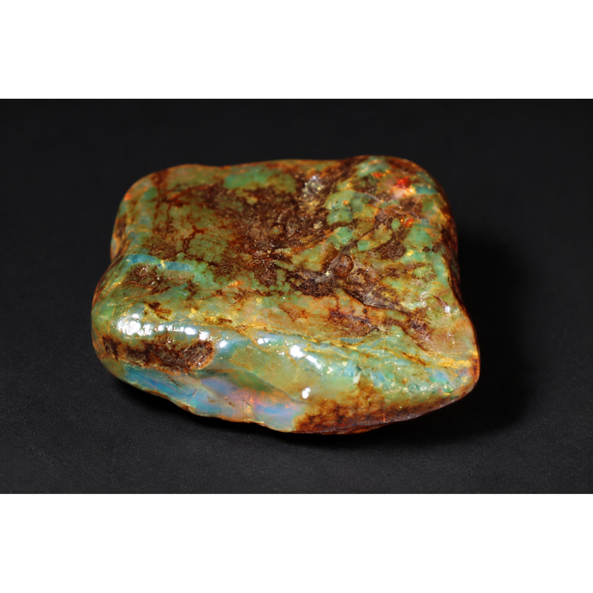 Authentic deep blue rough specimen Dominican amber 32mm – photo 10