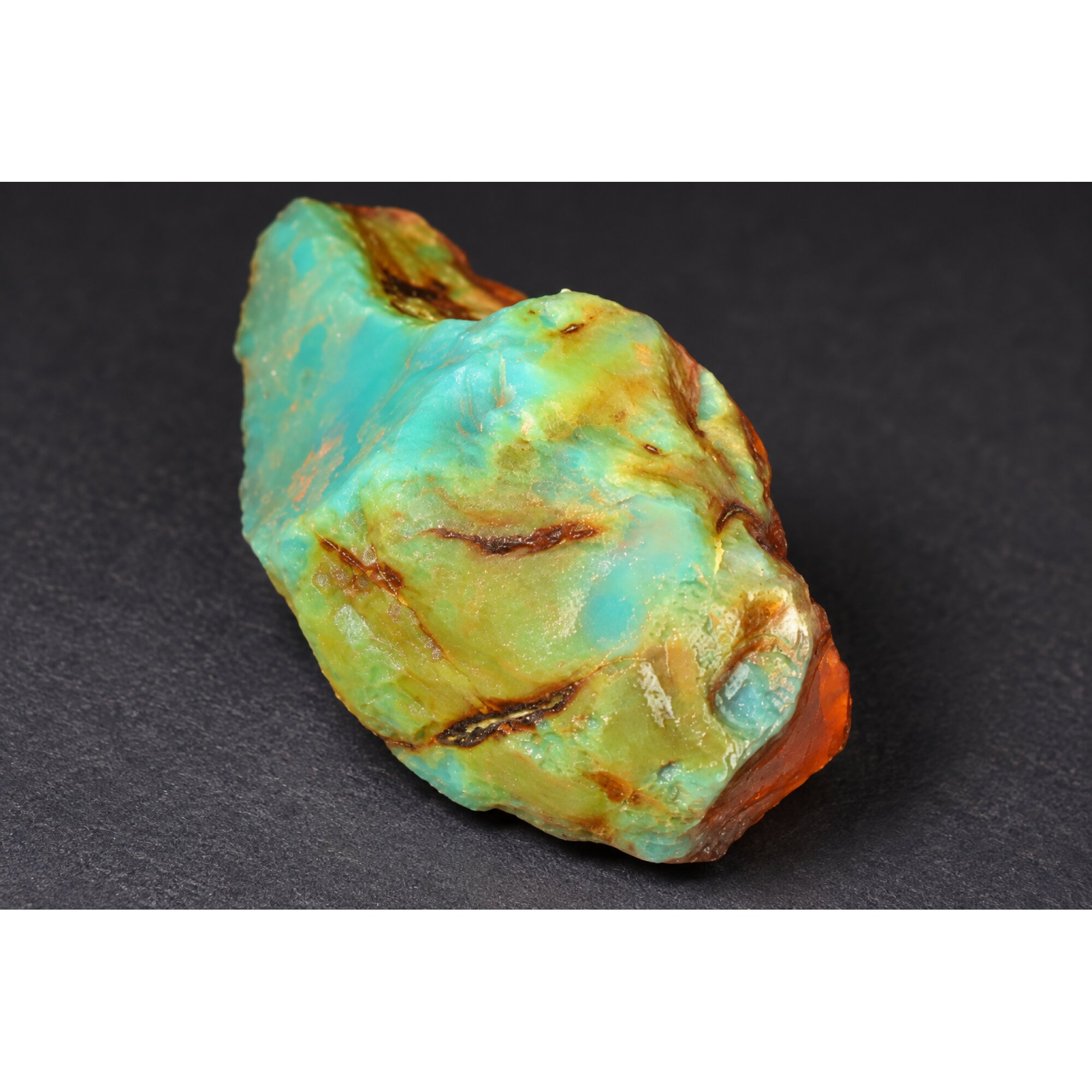 Genuine turquoise blue rough specimen Dominican amber 43mm – photo 5