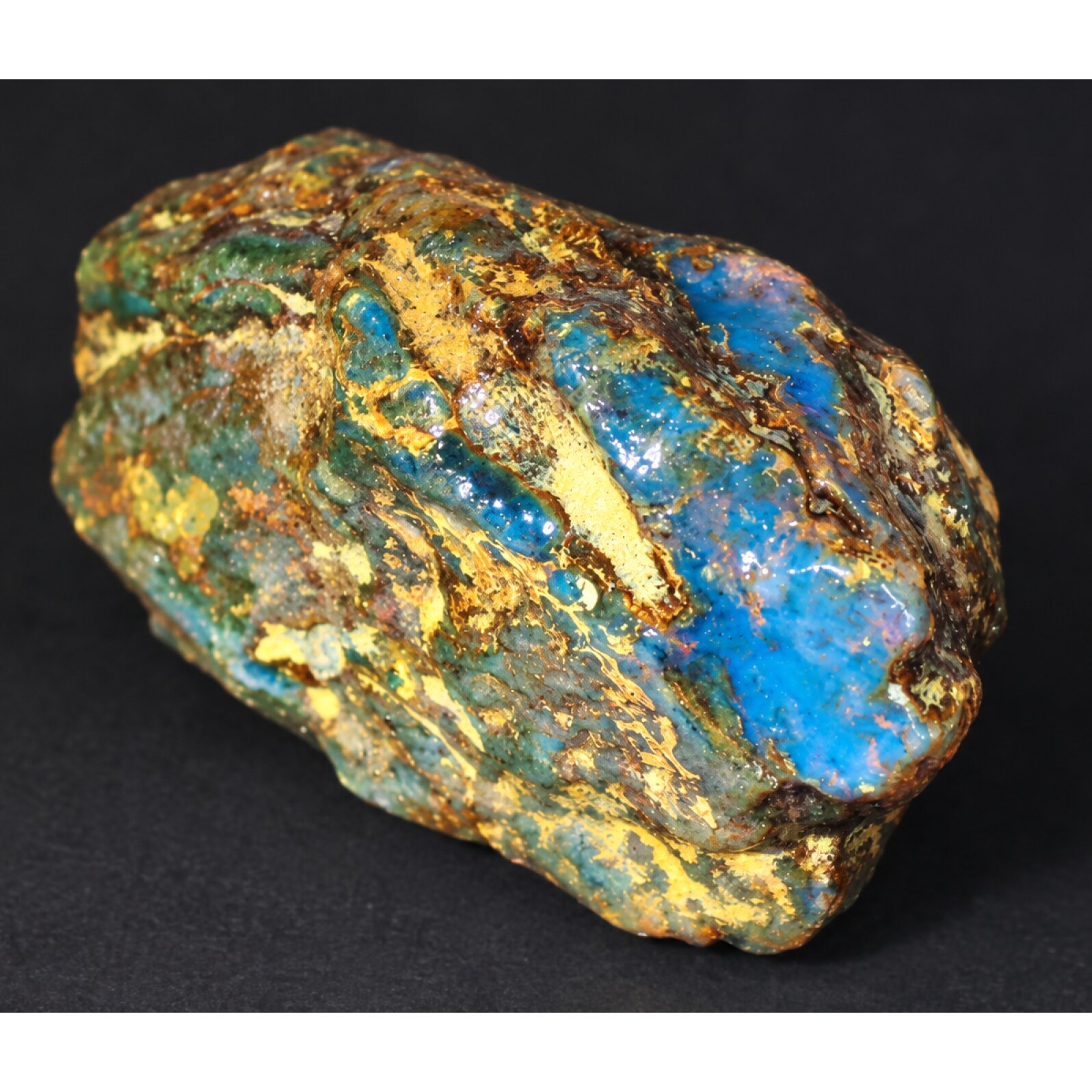 Genuine green blue rough specimen Dominican amber 50mm