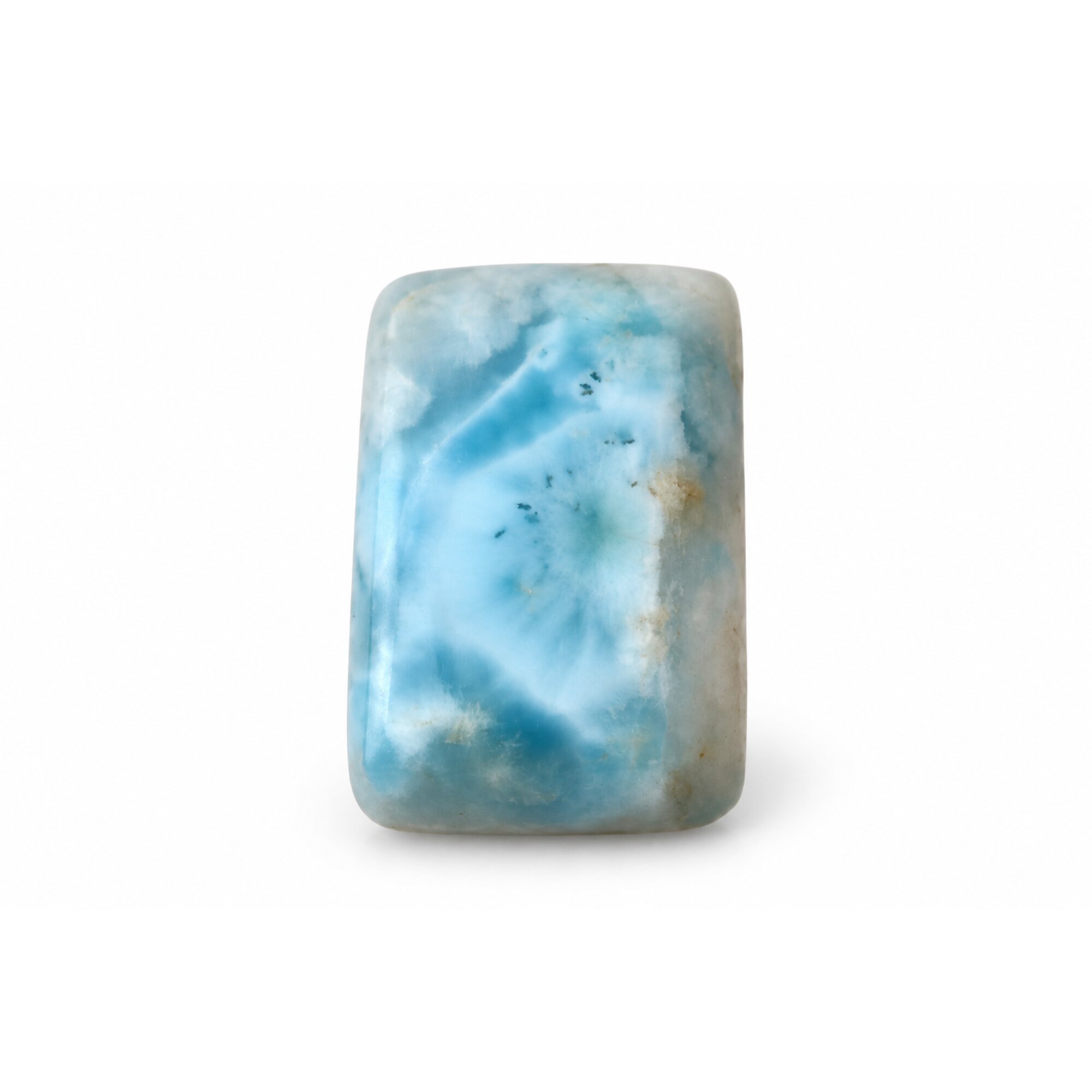 Artisan crafted sky blue Dominican Larimar cabochon 26mm – photo 2