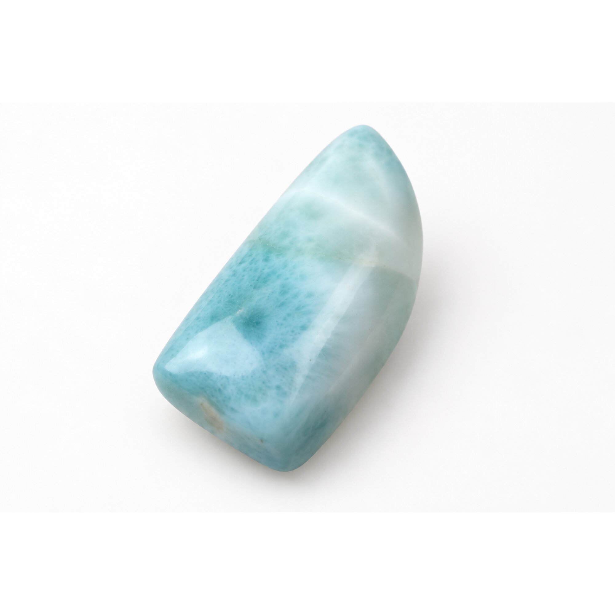 Artisan crafted light blue Dominican Larimar cabochon 30mm – photo 2