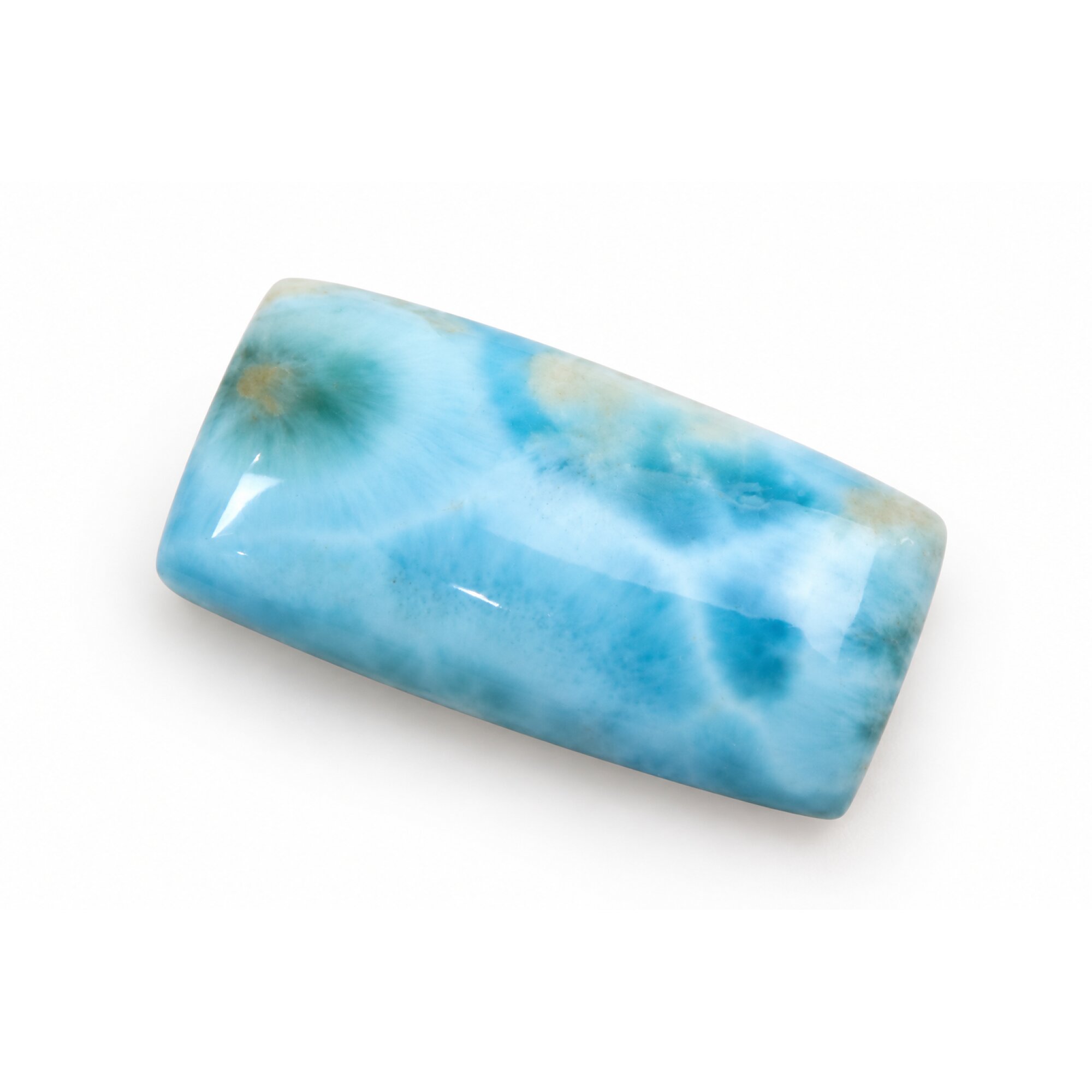 Earth crafted sky blue Dominican Larimar cabochon 28mm – photo 2