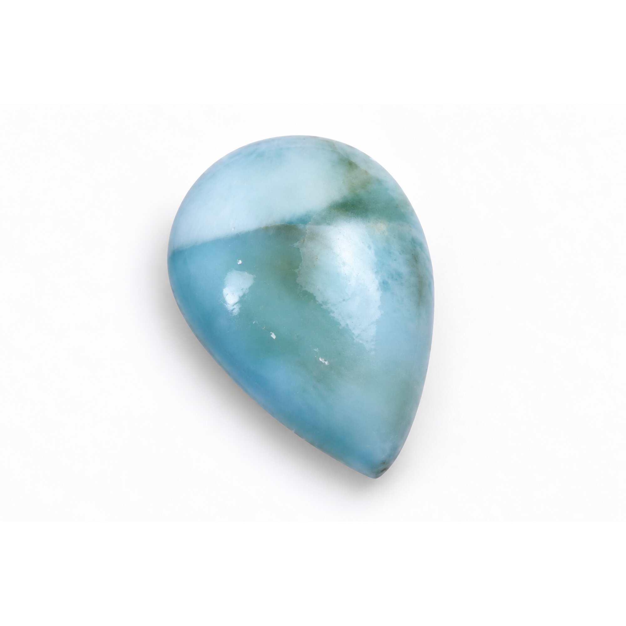 Genuine handcrafted sky blue Dominican Larimar cabochon 20mm – photo 6