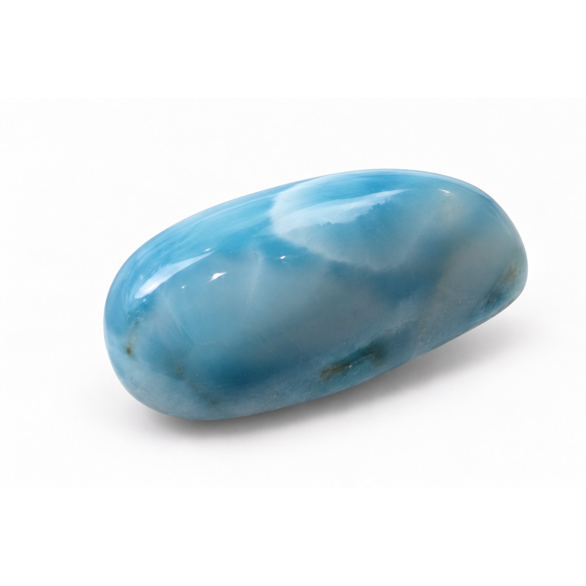 Genuine handcrafted sky blue Dominican Larimar cabochon 21mm – photo 3