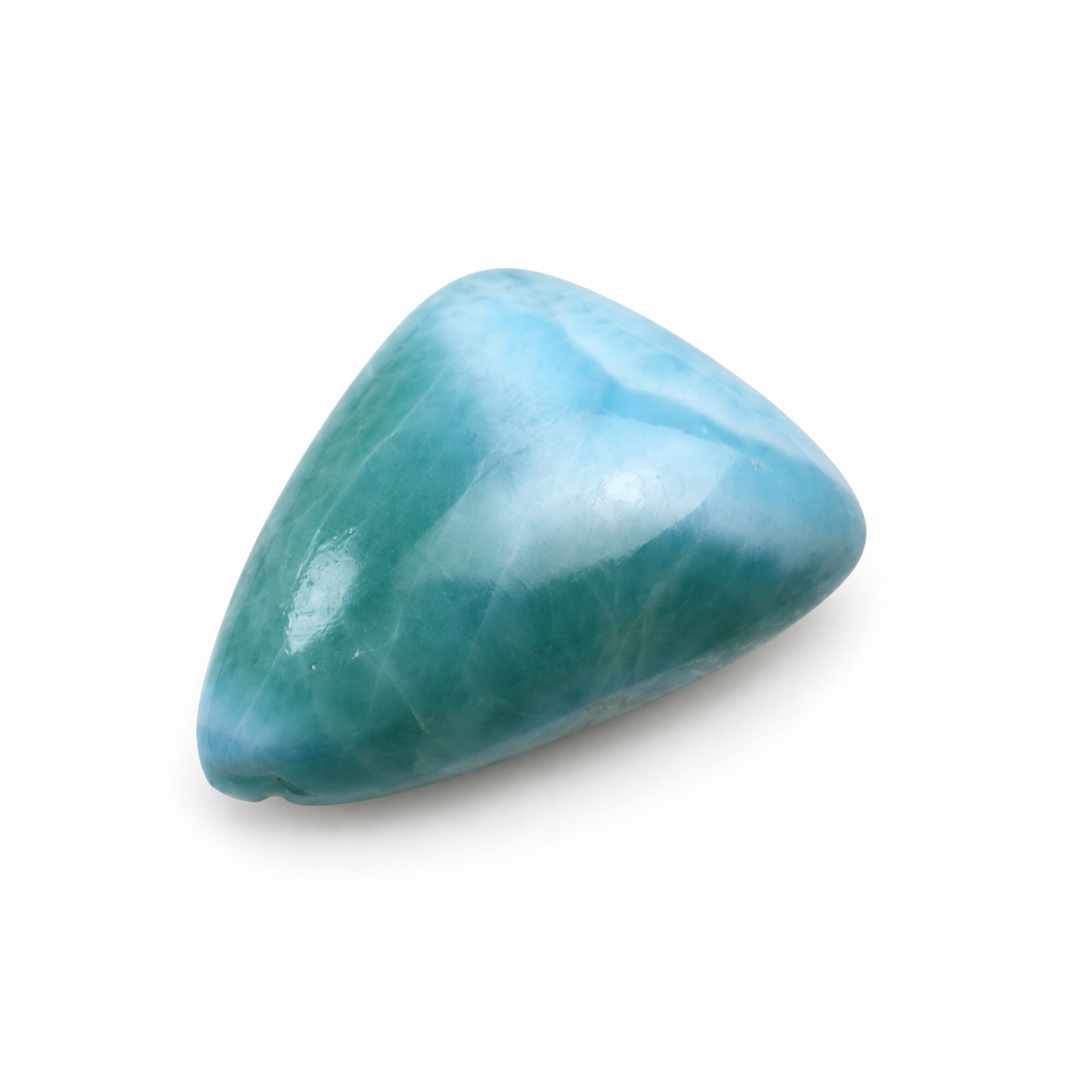Genuine handcrafted ocean blue Dominican Larimar cabochon 21mm – photo 2