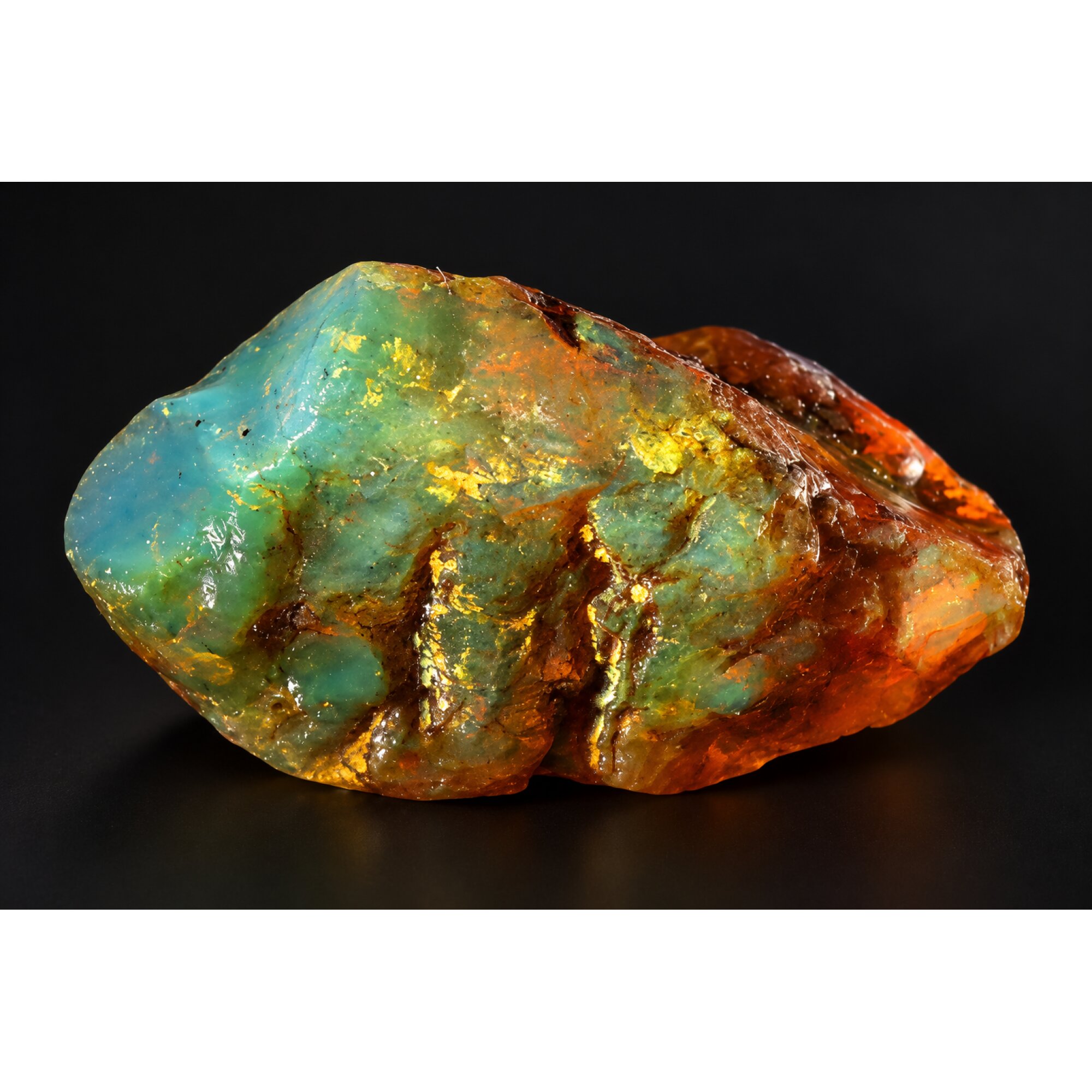 Earth mined sky blue rough specimen Dominican amber 8.7g – photo 2