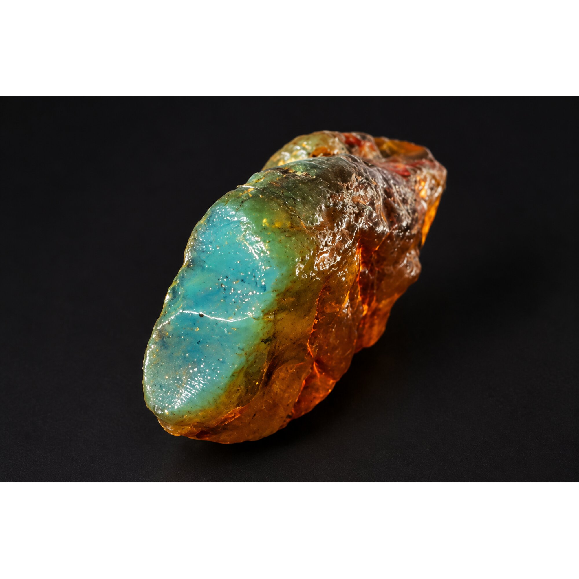 Earth mined sky blue rough specimen Dominican amber 8.7g – photo 6