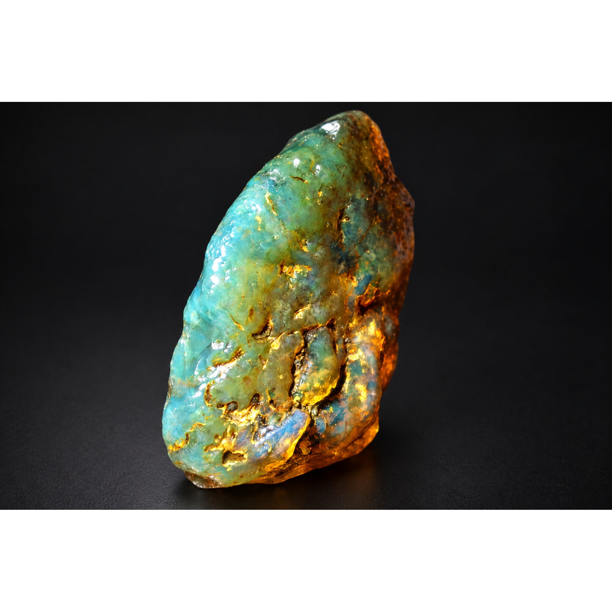 Earth mined green blue rough specimen Dominican amber 16.5g – photo 10
