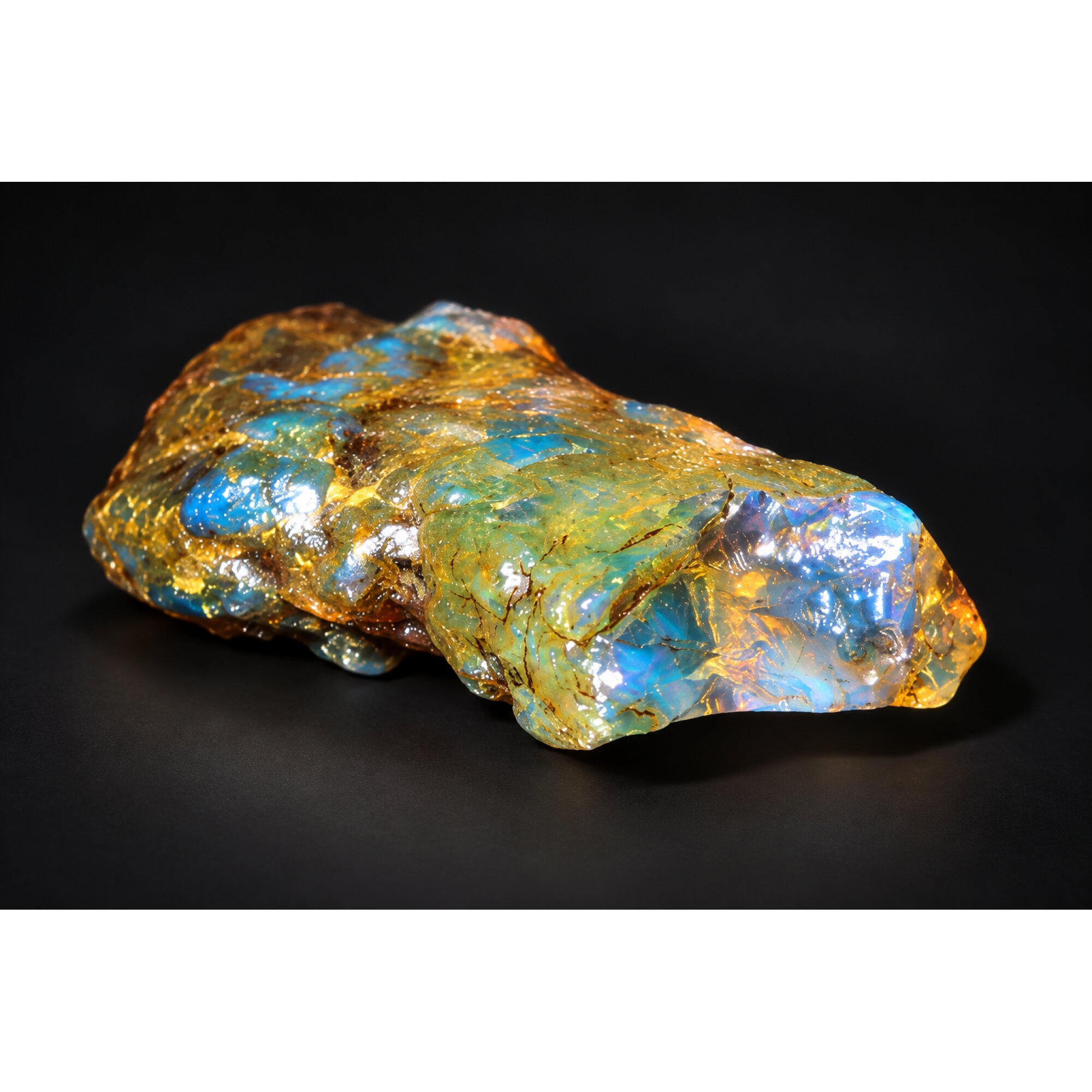 Earth mined green blue rough specimen Dominican amber 7.9g – photo 14