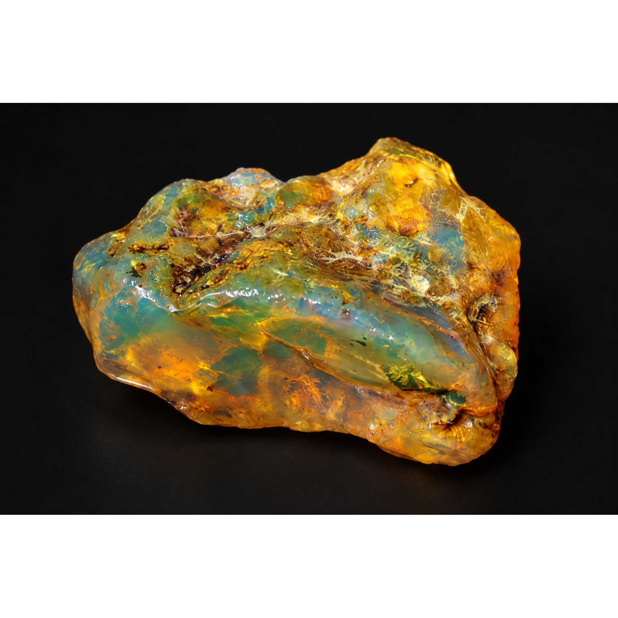 Organic beauty sky blue rough specimen Dominican amber 9.6g – photo 2
