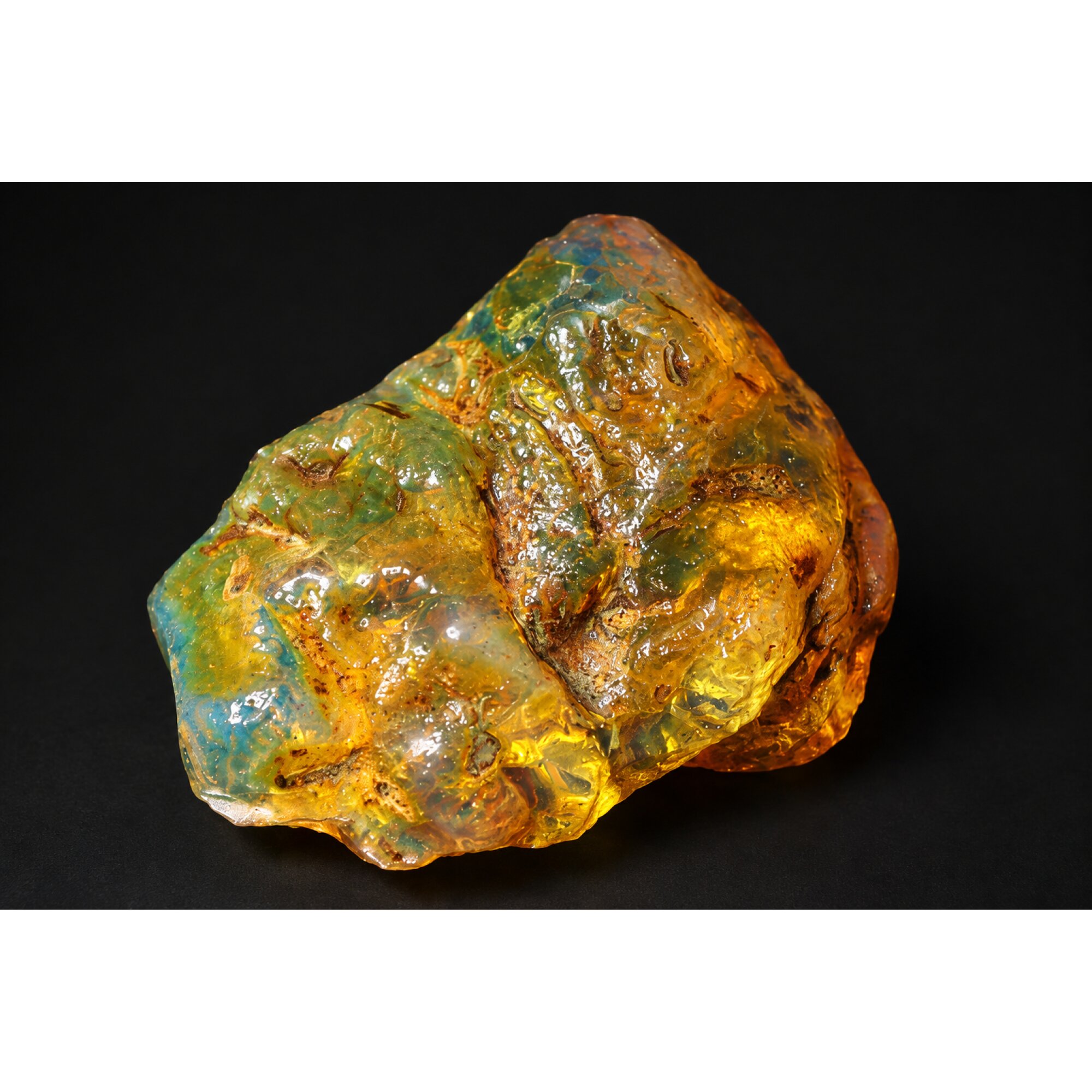 Organic beauty sky blue rough specimen Dominican amber 9.6g – photo 4