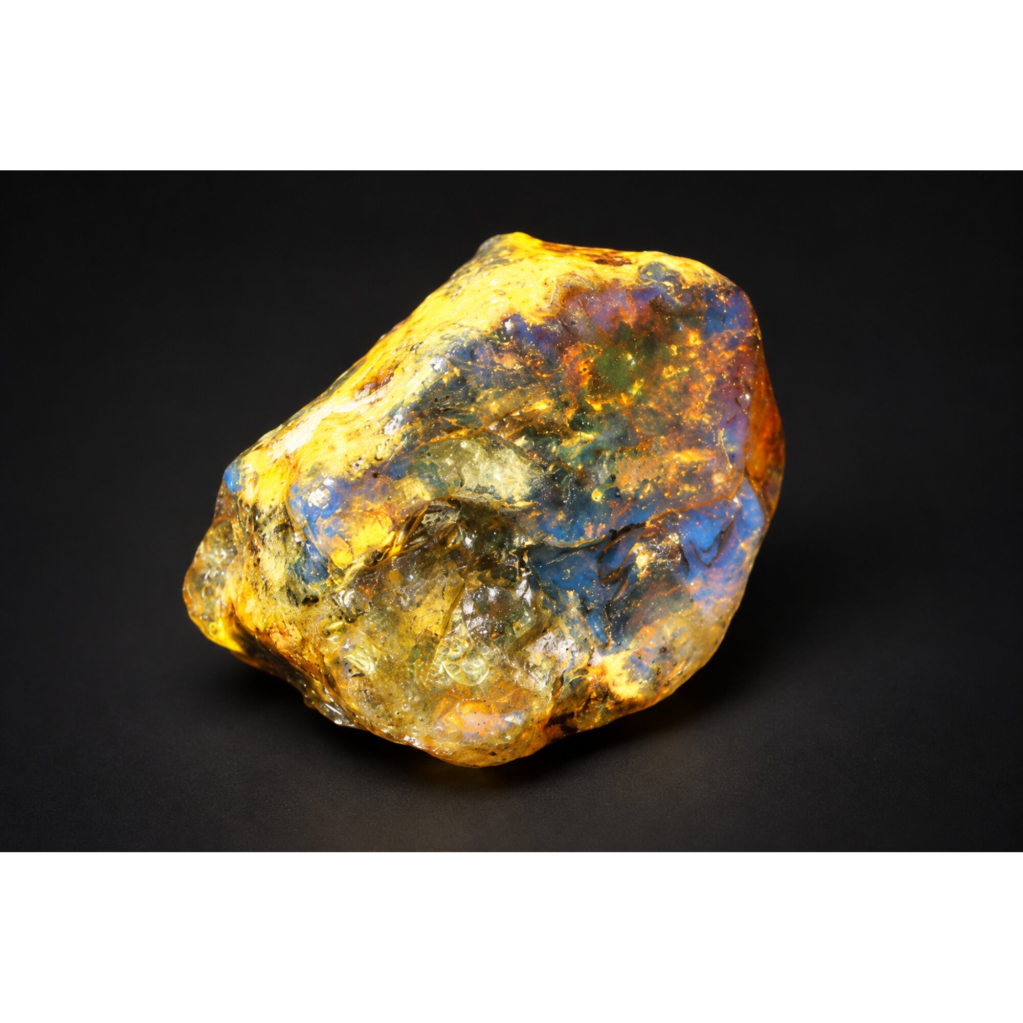 Earth mined green blue rough specimen Dominican amber 9.5g – photo 8