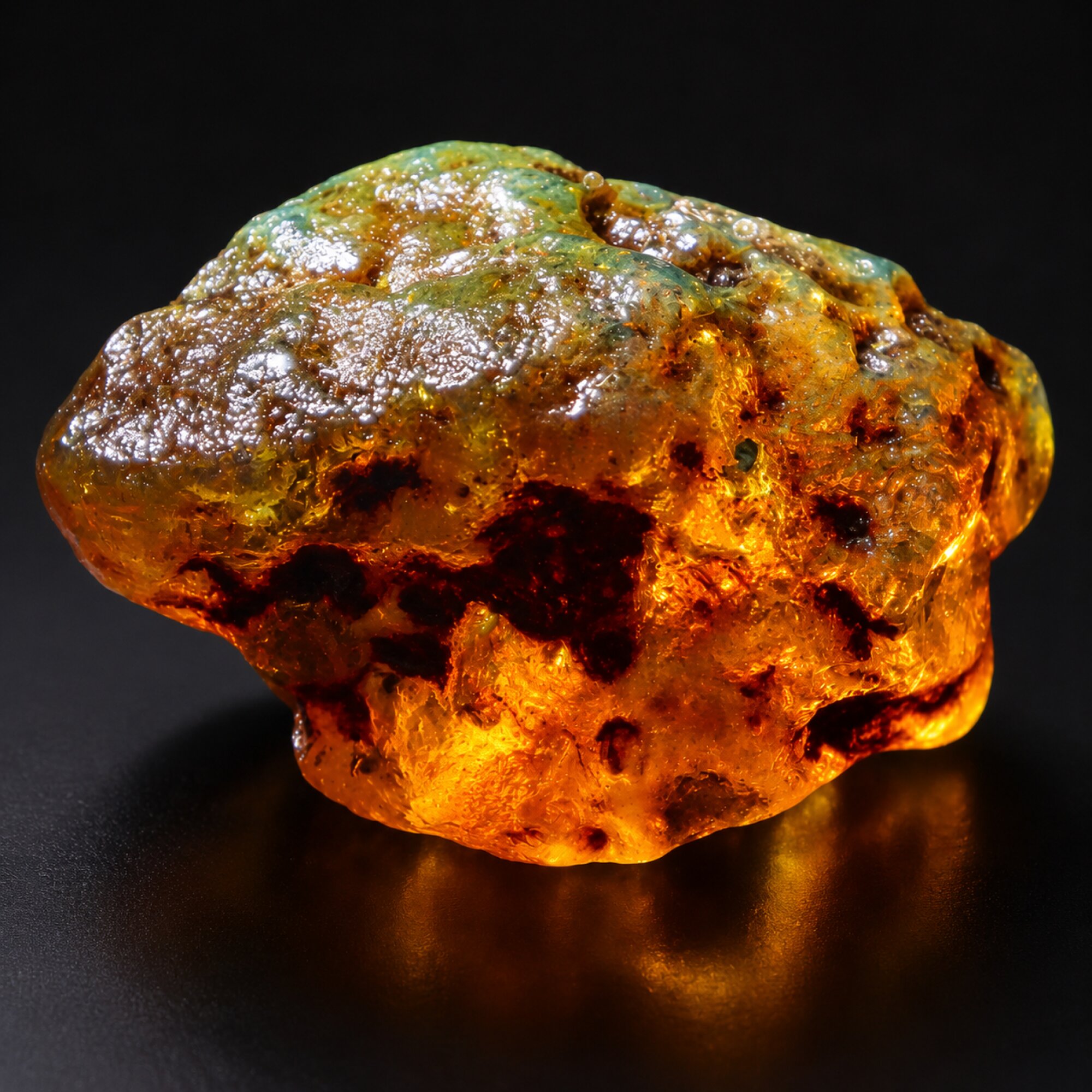 Earth mined green blue rough specimen Dominican amber 24g – photo 6
