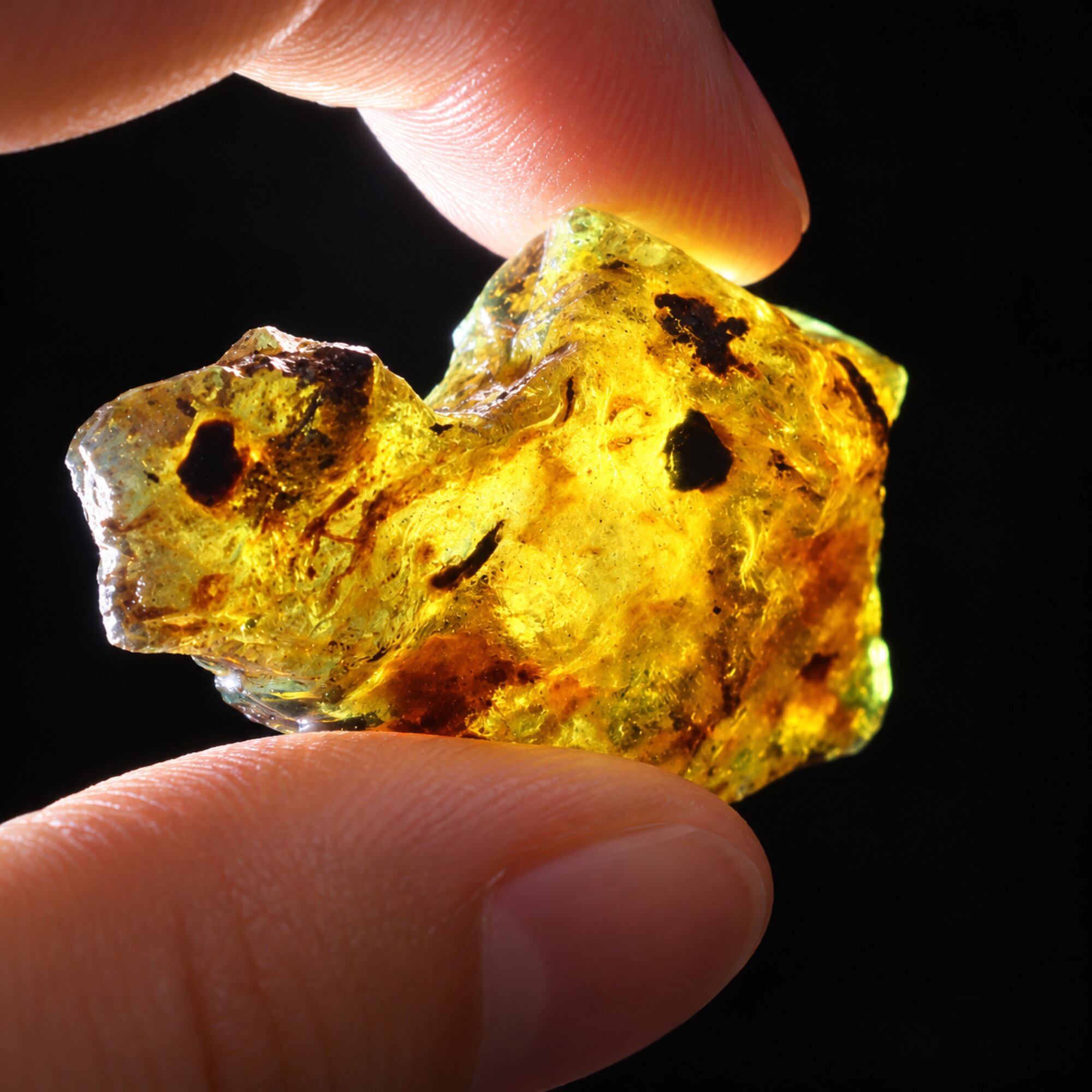 Untreated sky blue rough specimen Dominican amber 7.5g – photo 4