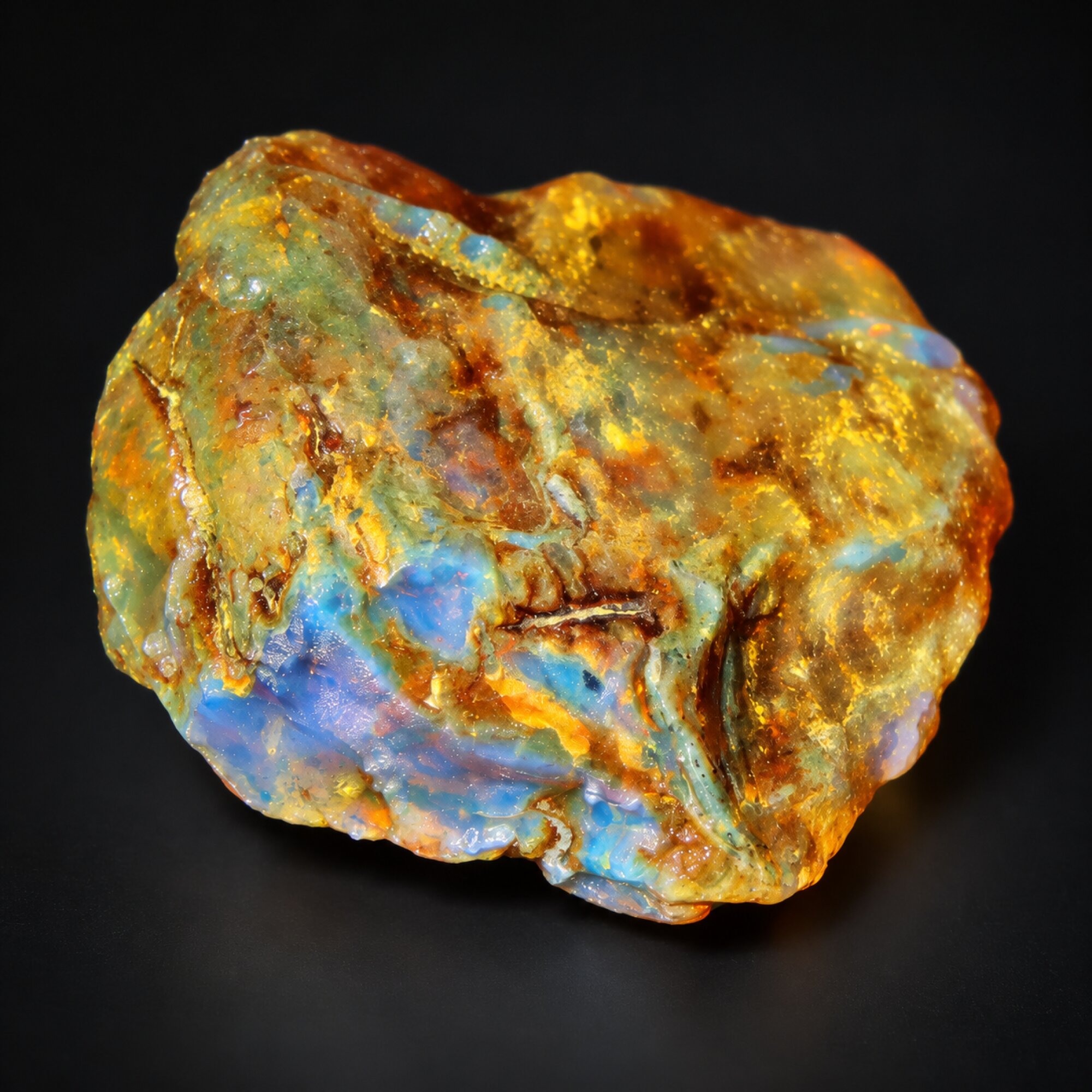 Genuine sky blue rough specimen Dominican amber 14.1g – photo 3
