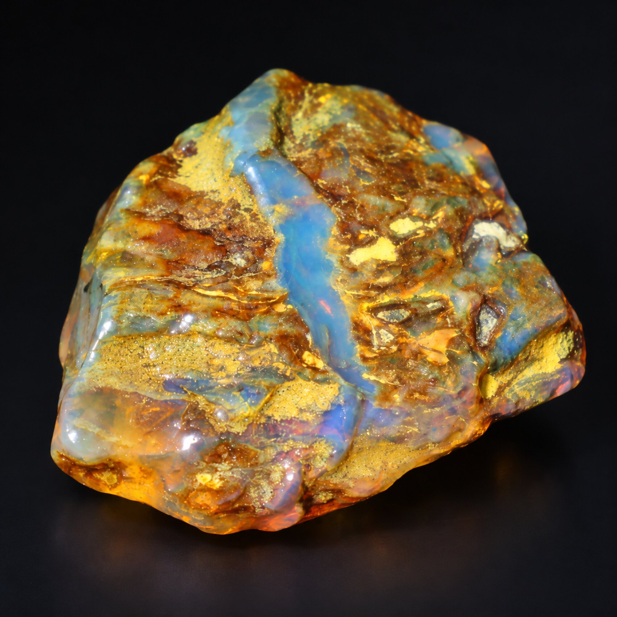 Genuine sky blue rough specimen Dominican amber 14.1g – photo 5
